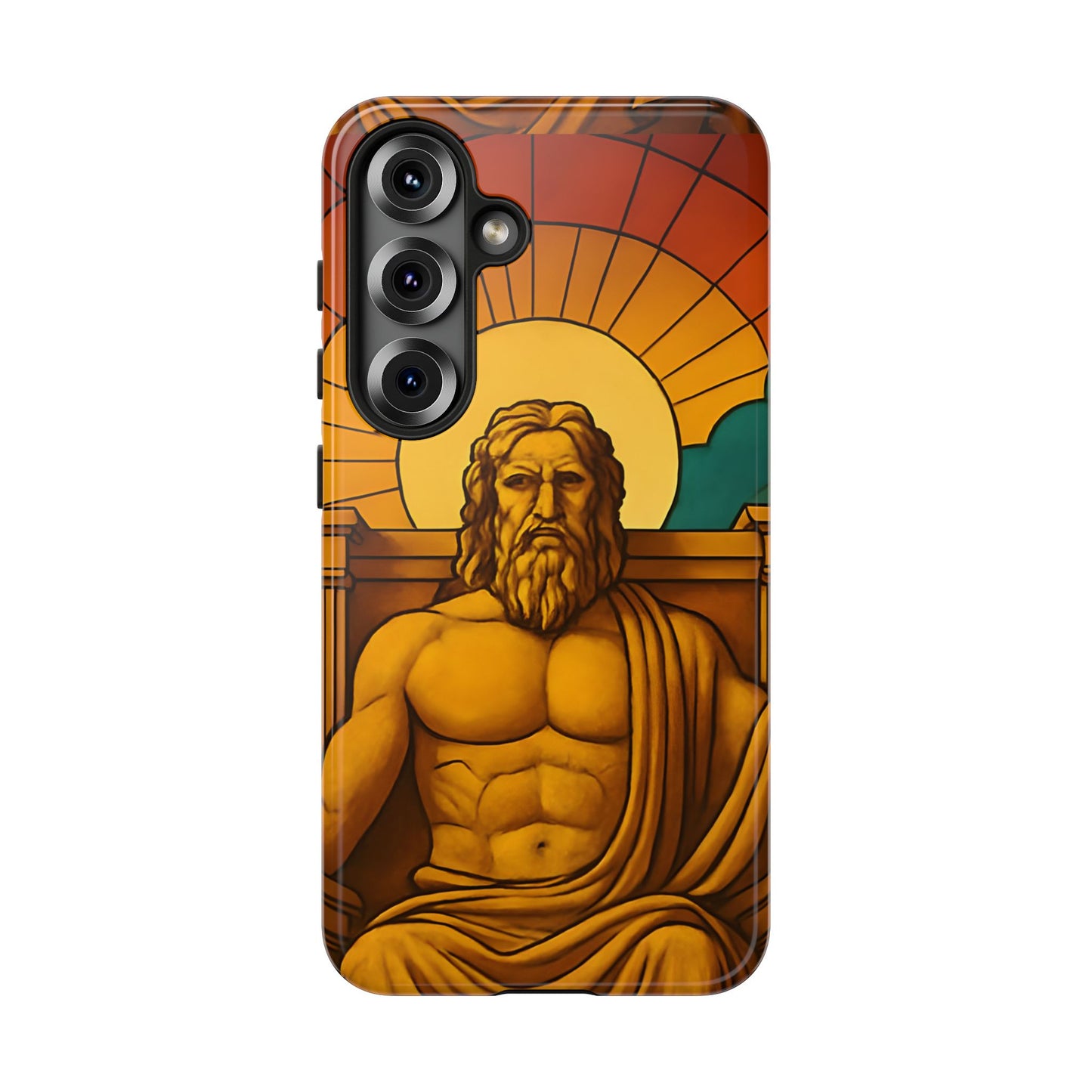 Olympia Zeus Statue Tough Phone Case - Classic Greek Art Design, Historic World Wonder Aesthetic, Compatible with iPhone, Galaxy, and Google