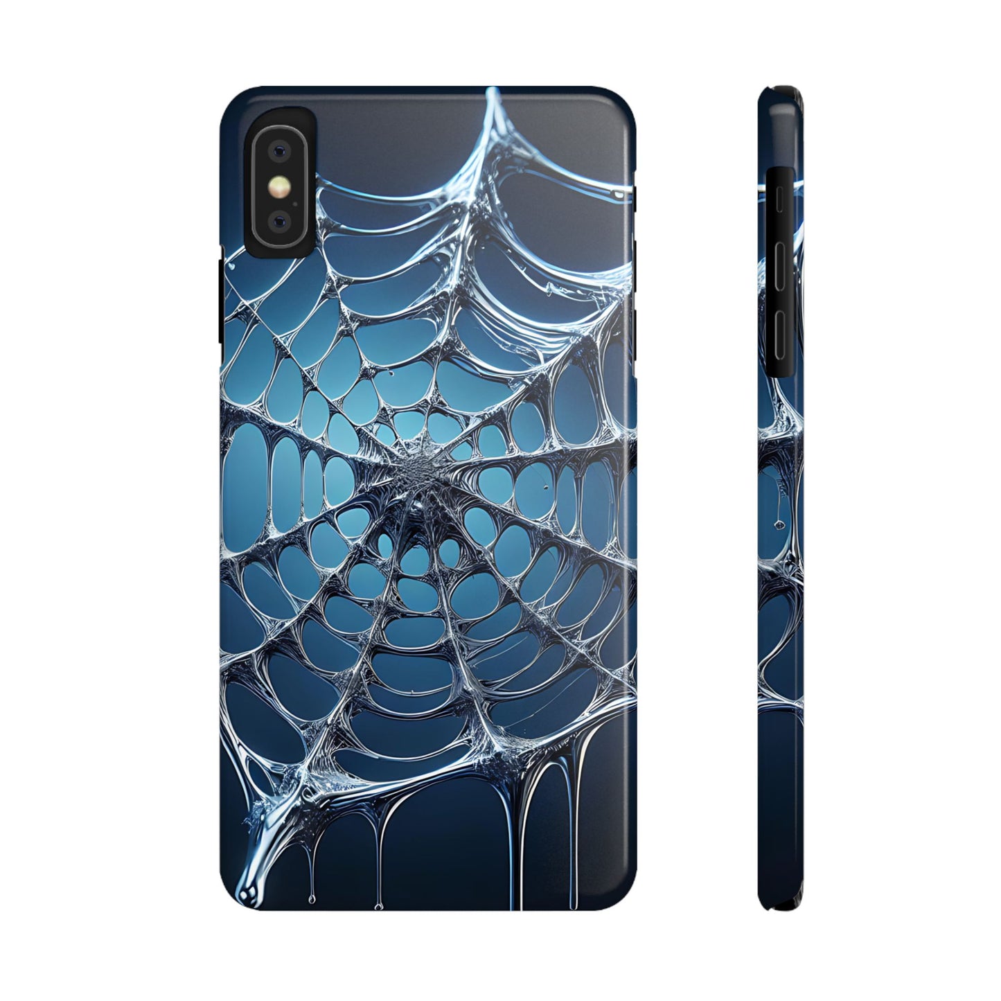Spider Web Slim Phone Case - Artistic Design for Halloween, Unique Gift, Phone Accessories, Trendy Tech Style, Eco-Friendly Case