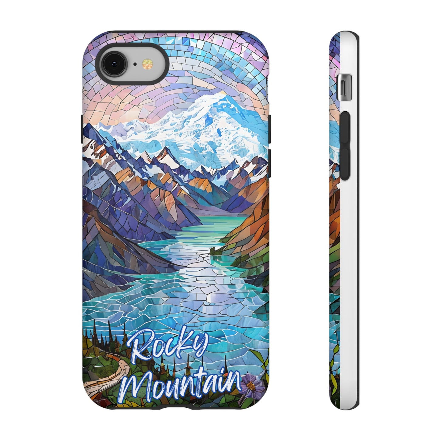 Rocky Mountain National Park Colorado Phone Case, Mosaic Phone Case, Mountain Nature Art, National Park Gift, Scenic Forest Phone Cover