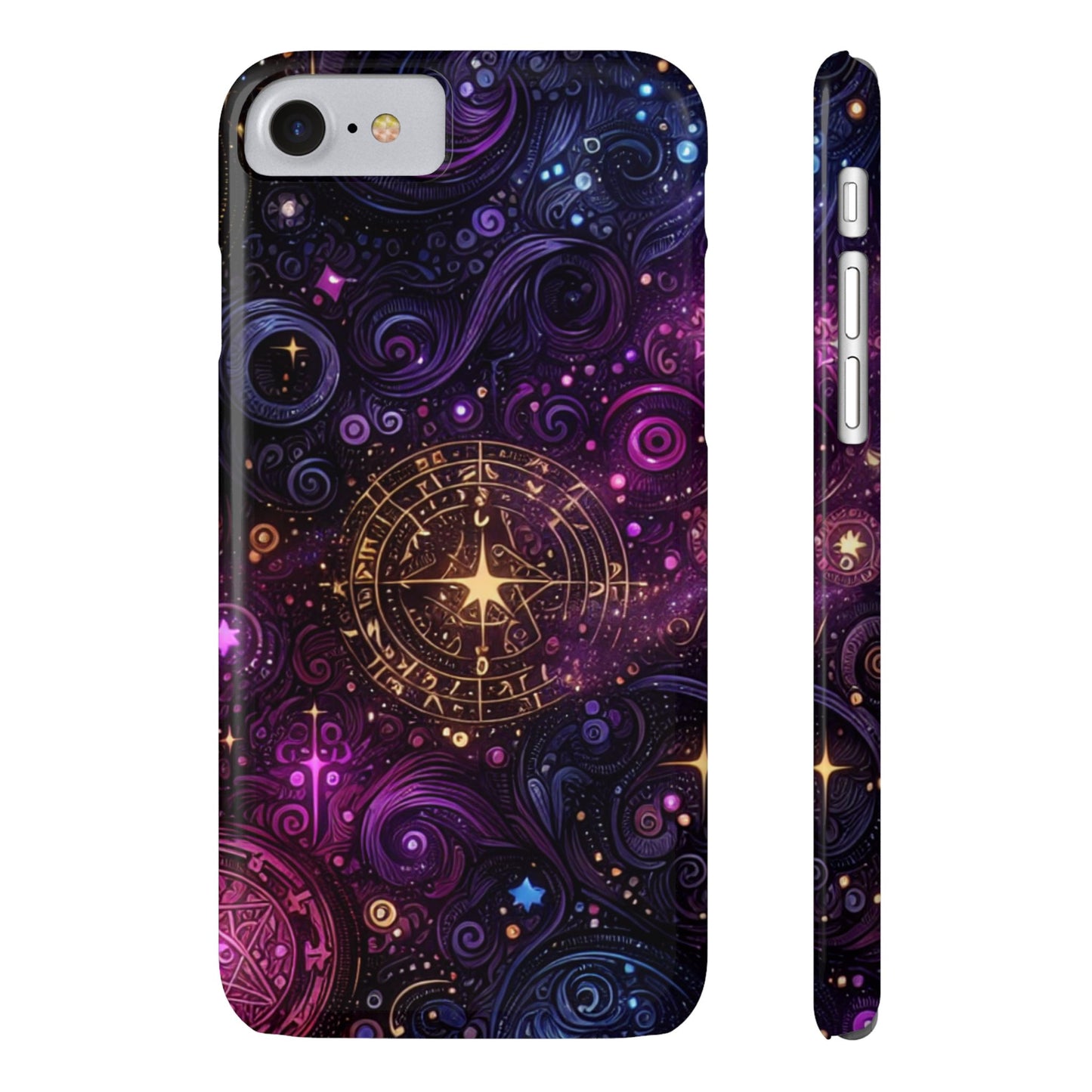 Galactic Slim Phone Cases - Cosmic Design, Astrology Gift, Galaxy Phone Cover, Starry Night Case, Space Lover Accessory
