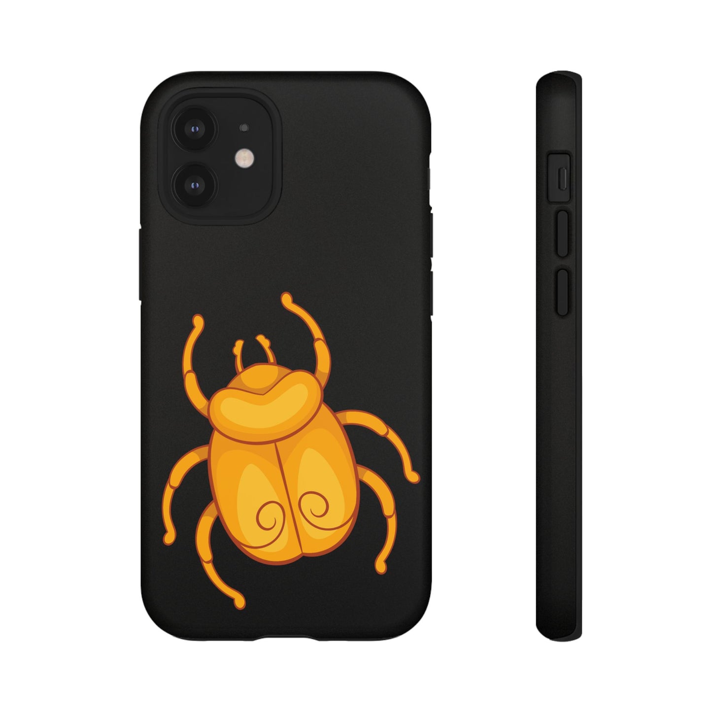 Ancient Egyptian Scarab Tough Phone Case - Gold Beetle Design, Mythological Insect Art, Compatible with iPhone, Galaxy, and Google Phones