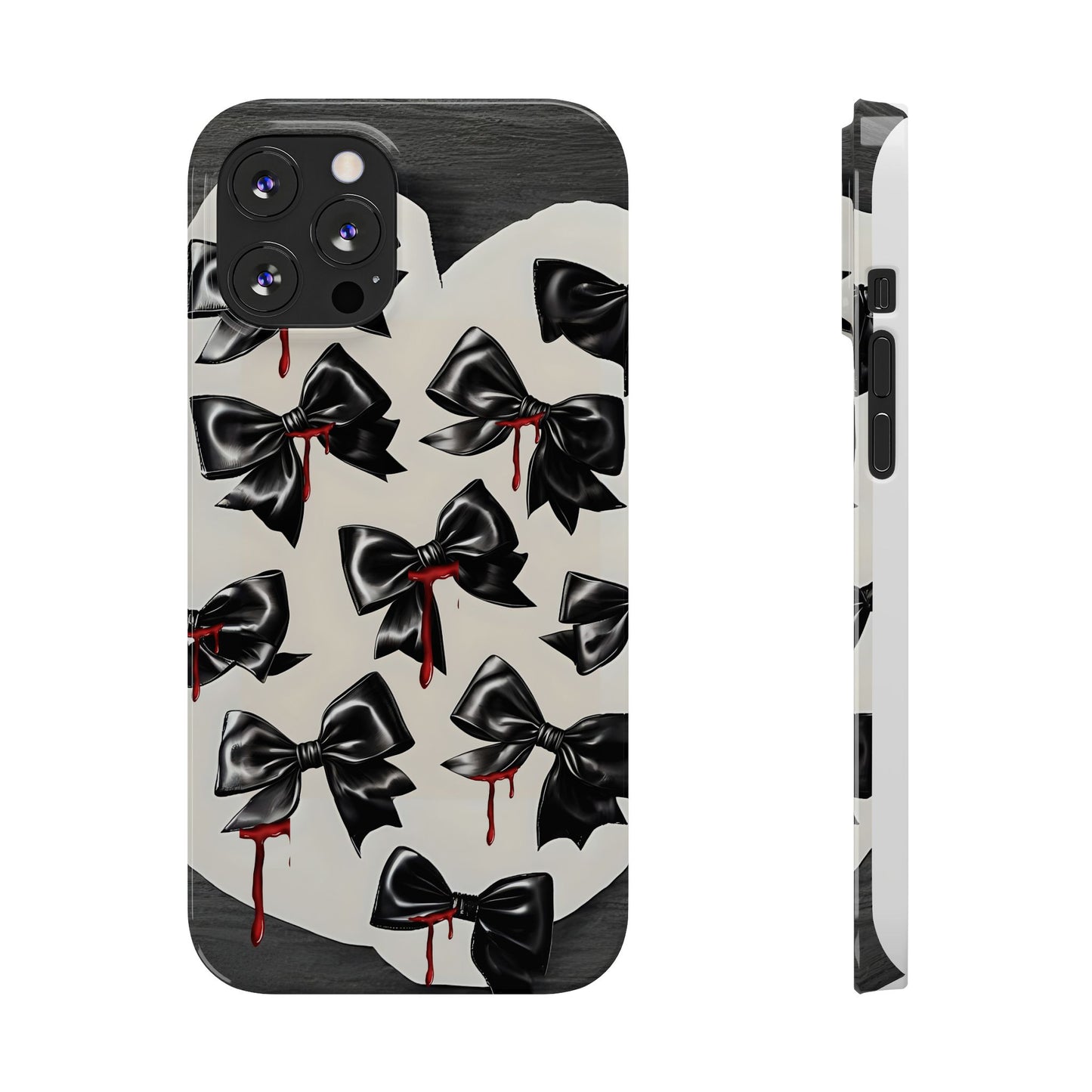 Spooky Halloween Slim Phone Case, Goth Coquette Aesthetic, Cute Horror Style, Perfect for Birthdays and Special Occasions