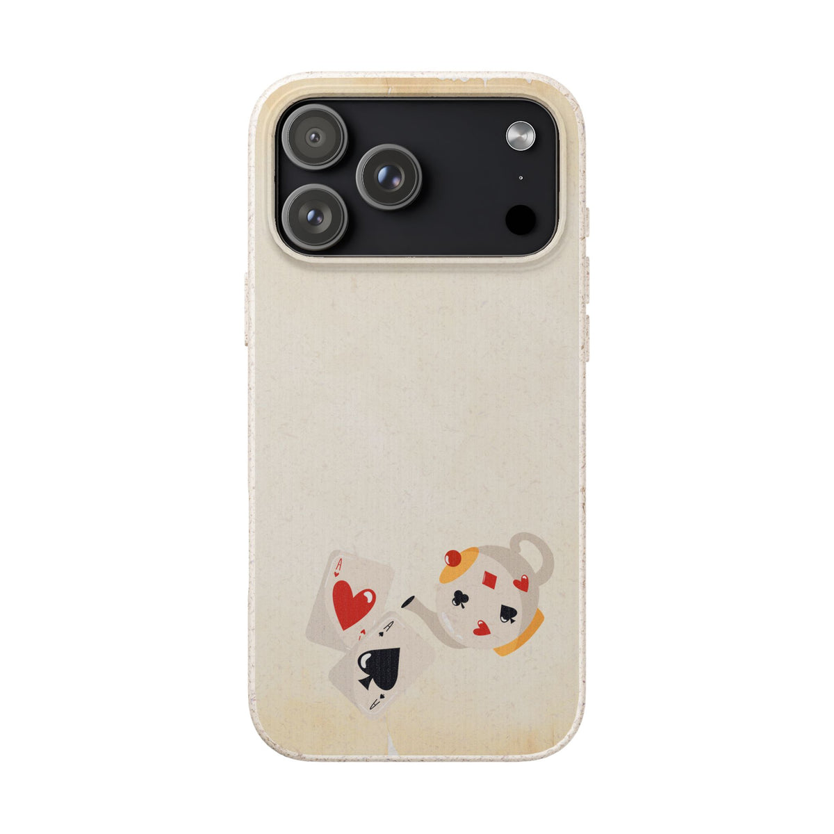 Alice in Wonderland Biodegradable Phone Case, Tea and Cards Phone Cover Compatible with iPhone, Galaxy