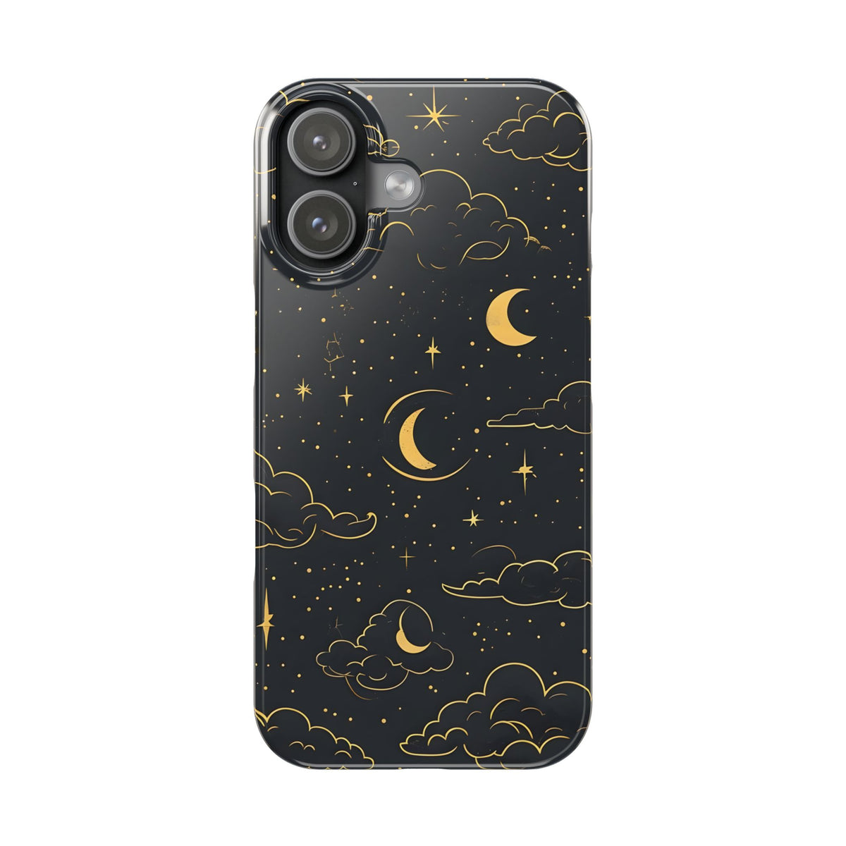 Celestial Slim Phone Case, Starry Night Design, Compatible with iPhone 17, 16, 15, 14, 13, 12, 11