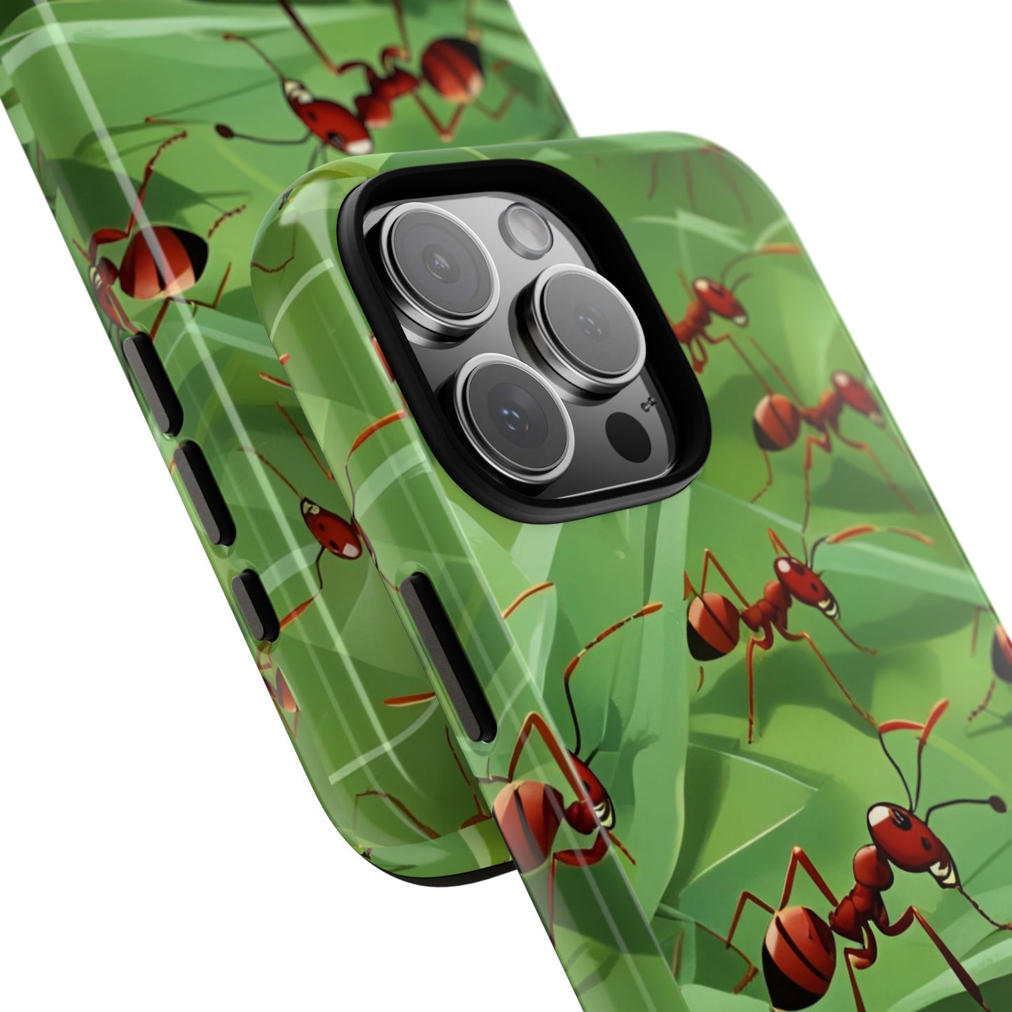 Marching Ant Pattern Tough Phone Case - Realistic Insect Art, Minimalist Nature Aesthetic, Compatible with iPhone, Galaxy, and Google Phones