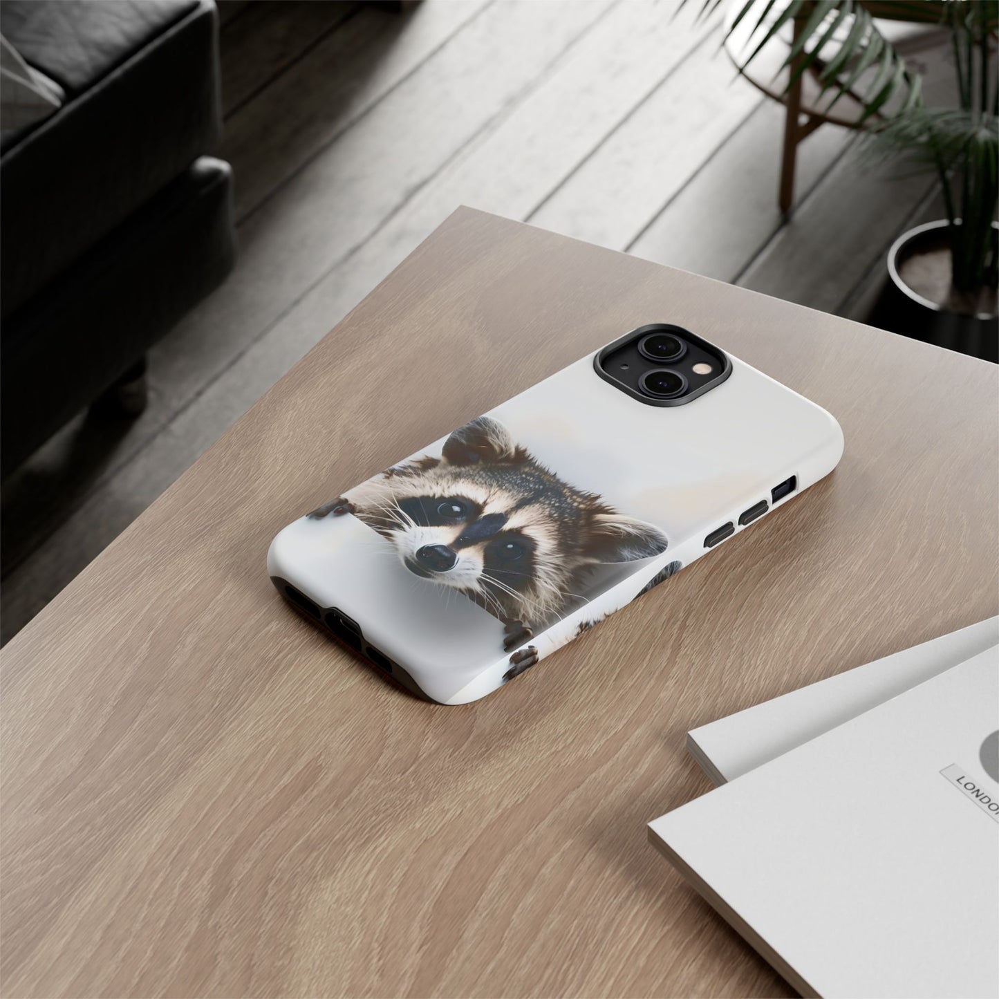 Raccoon Phone Case - Cute Animal Lover Gift, Wildlife Nature Tough Phone Case, Compatible with iPhone, Galaxy, Google Phones