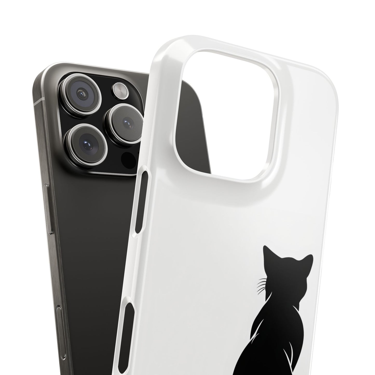 Black Cat Halloween Slim Phone Case Coquette, Creepy Cute Gift for Her, Goth Coquette Spooky Case, Compatible with iPhone, Galaxy, Google