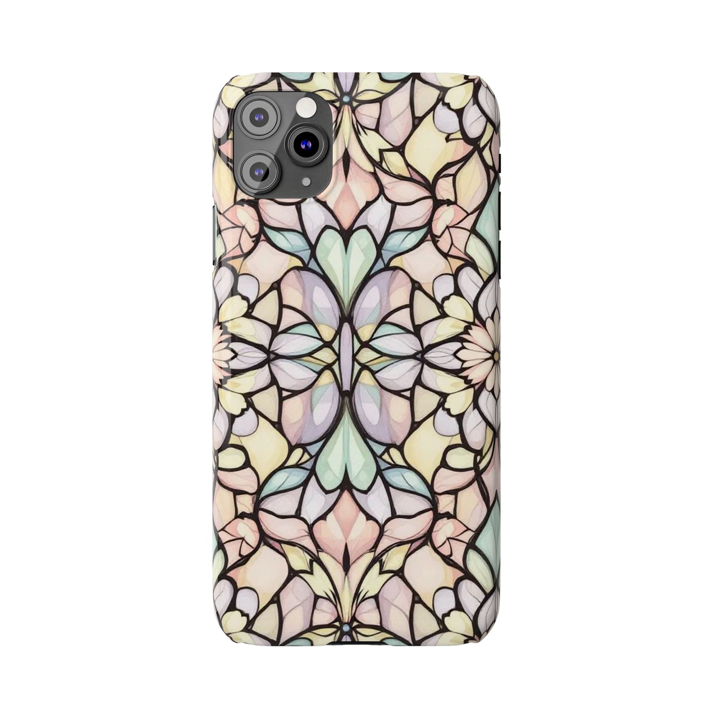 Floral Pattern Slim Phone Case - Perfect Gift for Nature Lovers, Stylish Accessory, Mobile Protection, Unique Design, Spring Vibes