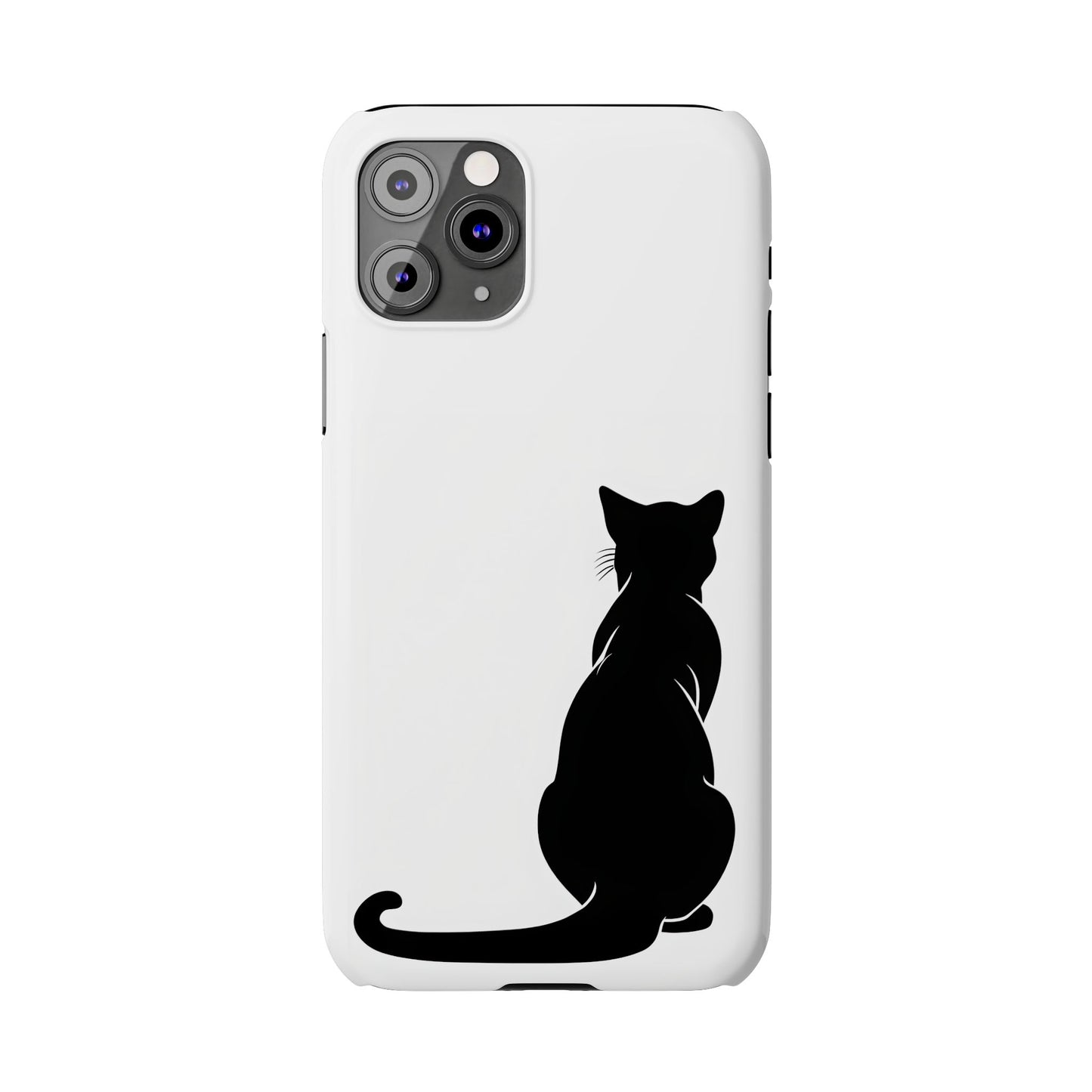 Black Cat Halloween Slim Phone Case Coquette, Creepy Cute Gift for Her, Goth Coquette Spooky Case, Compatible with iPhone, Galaxy, Google