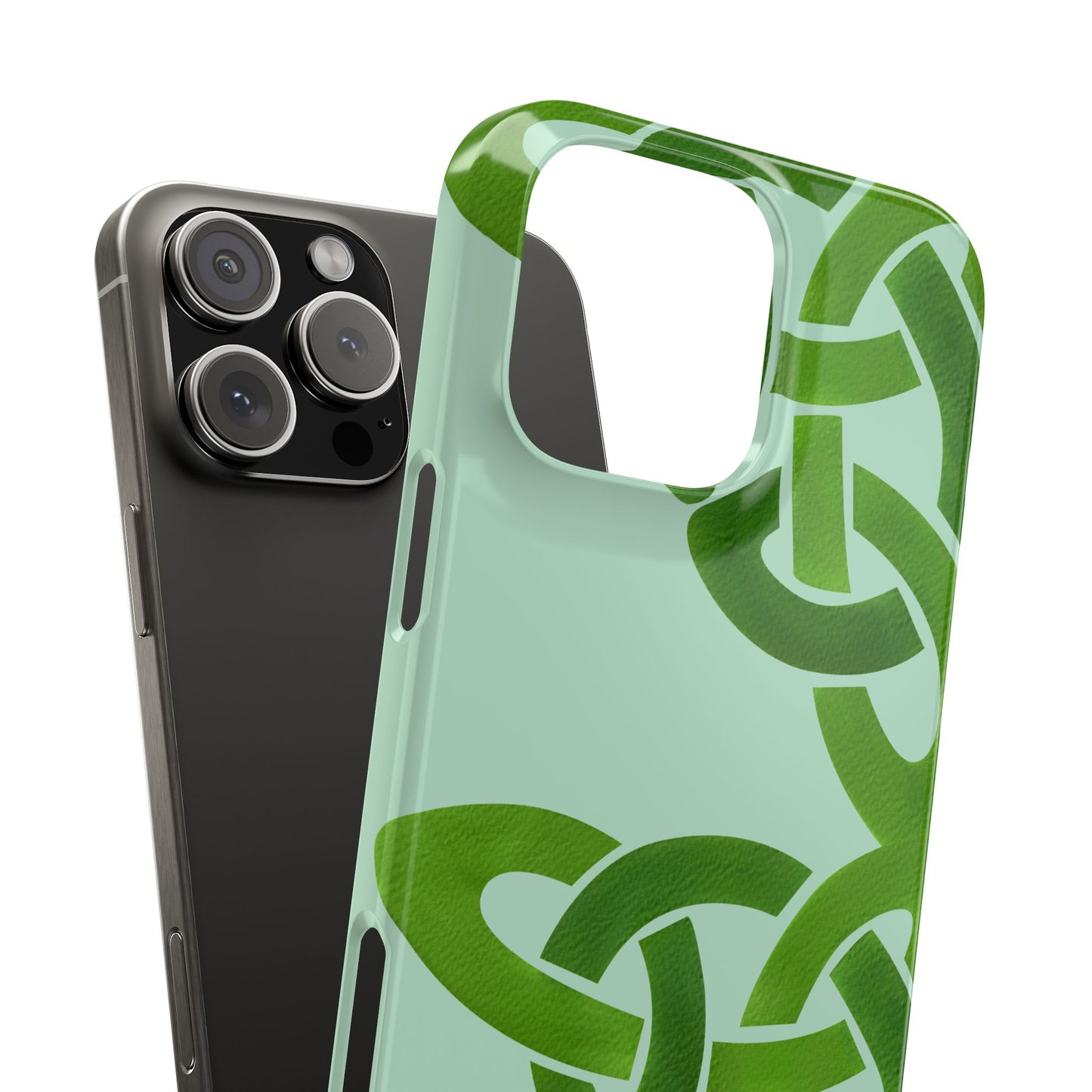 Celtic Knot Slim Phone Case, St. Patrick Design Phone Cover, Compatible with iPhone 17, 16, 15, 14, 13, 12, 11