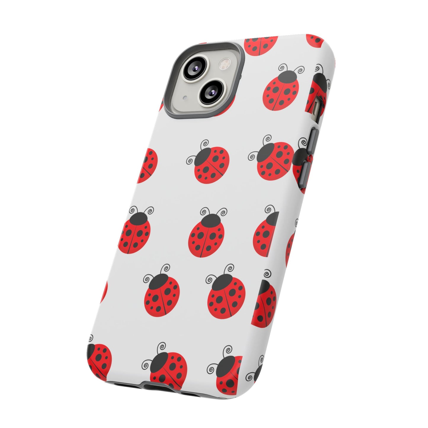 Ladybug Tough Phone Case - Cute Insect Aesthetic, Nature-Inspired Pattern Art, Compatible with iPhone, Galaxy, and Google Phones