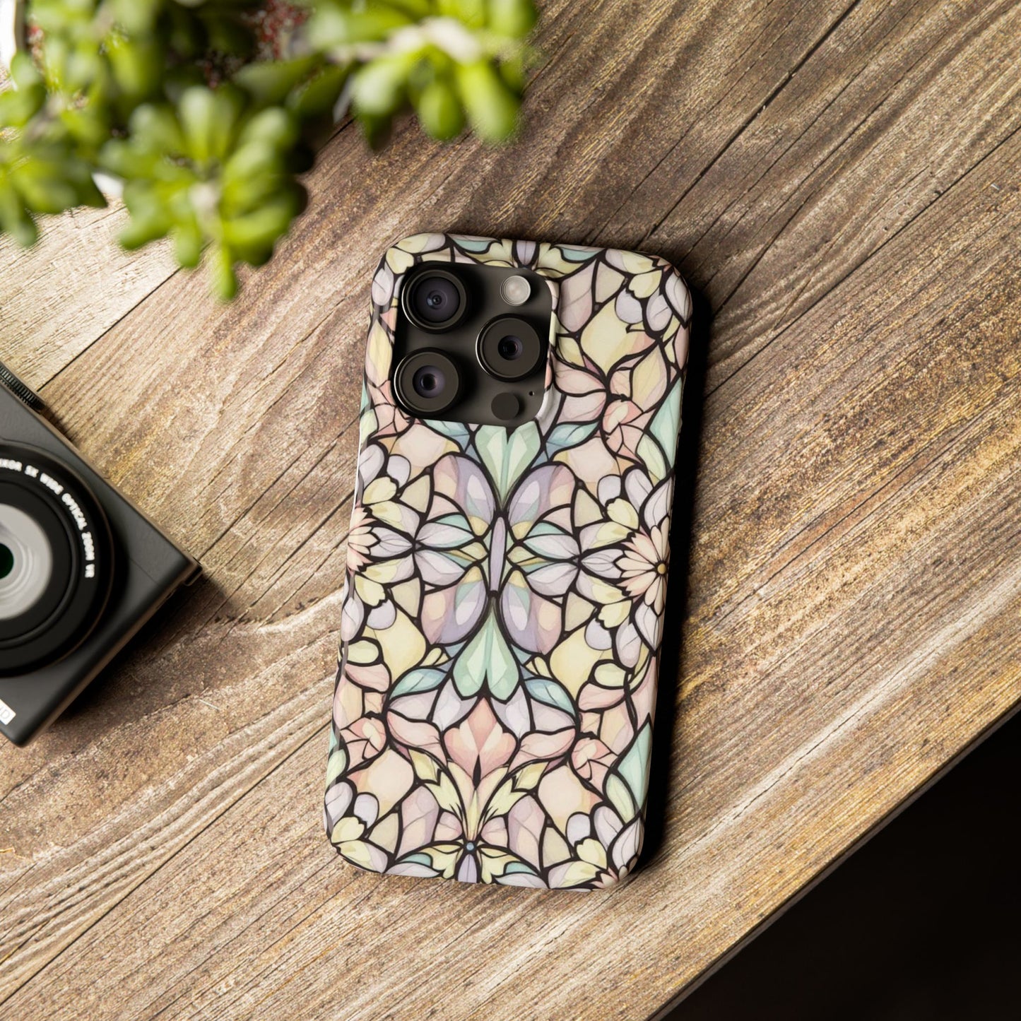 Floral Pattern Slim Phone Case - Perfect Gift for Nature Lovers, Stylish Accessory, Mobile Protection, Unique Design, Spring Vibes