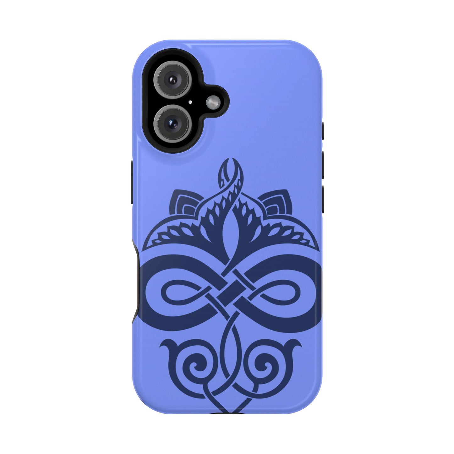 Celtic Knot Slim Phone Case, Blue Pattern Phone Cover, Irish Heritage Art Design, Compatible with iPhone 17, 16, 15, 14, 13