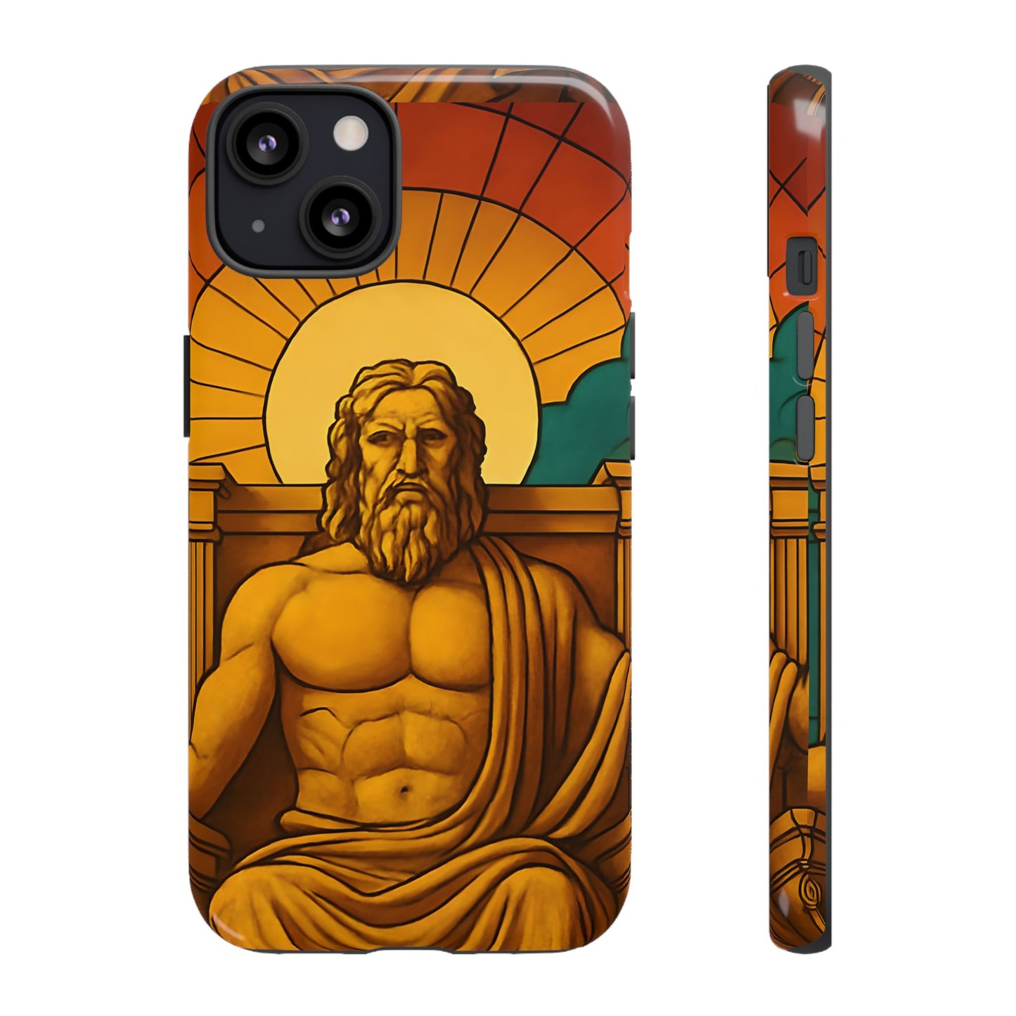 Olympia Zeus Statue Tough Phone Case - Classic Greek Art Design, Historic World Wonder Aesthetic, Compatible with iPhone, Galaxy, and Google