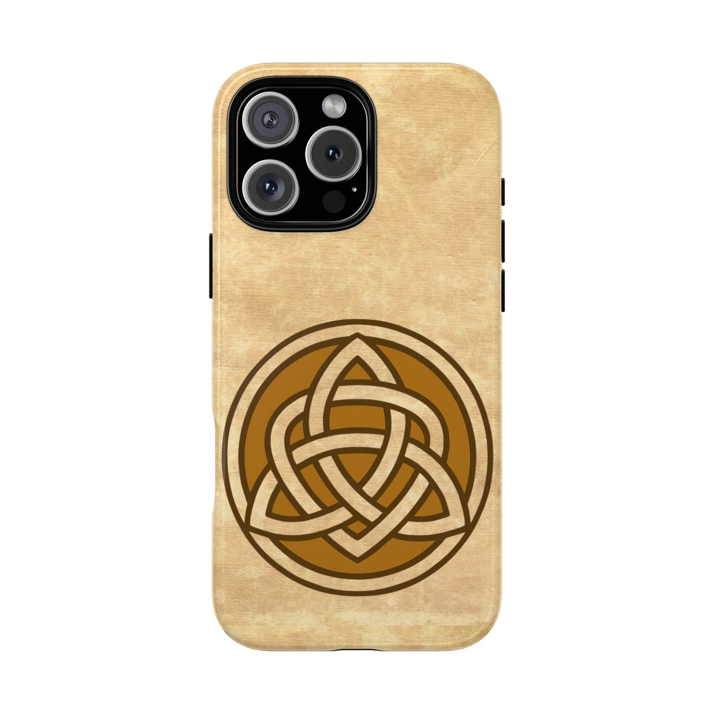 Celtic Shield Knot Manuscript Tough Phone Case Irish Medieval Symbol Compatible with iPhone 17 16 15 14 13 12 11 Pro Max Galaxy Pixel