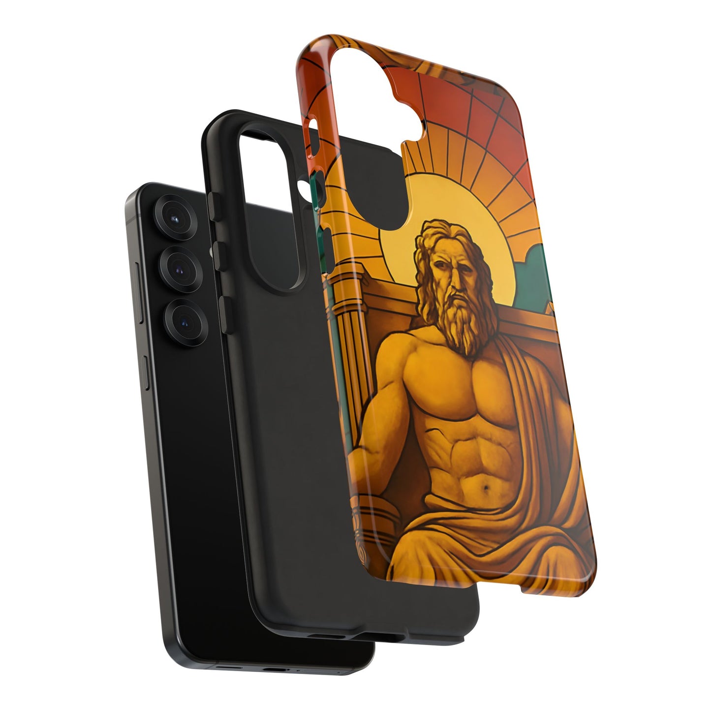 Olympia Zeus Statue Tough Phone Case - Classic Greek Art Design, Historic World Wonder Aesthetic, Compatible with iPhone, Galaxy, and Google