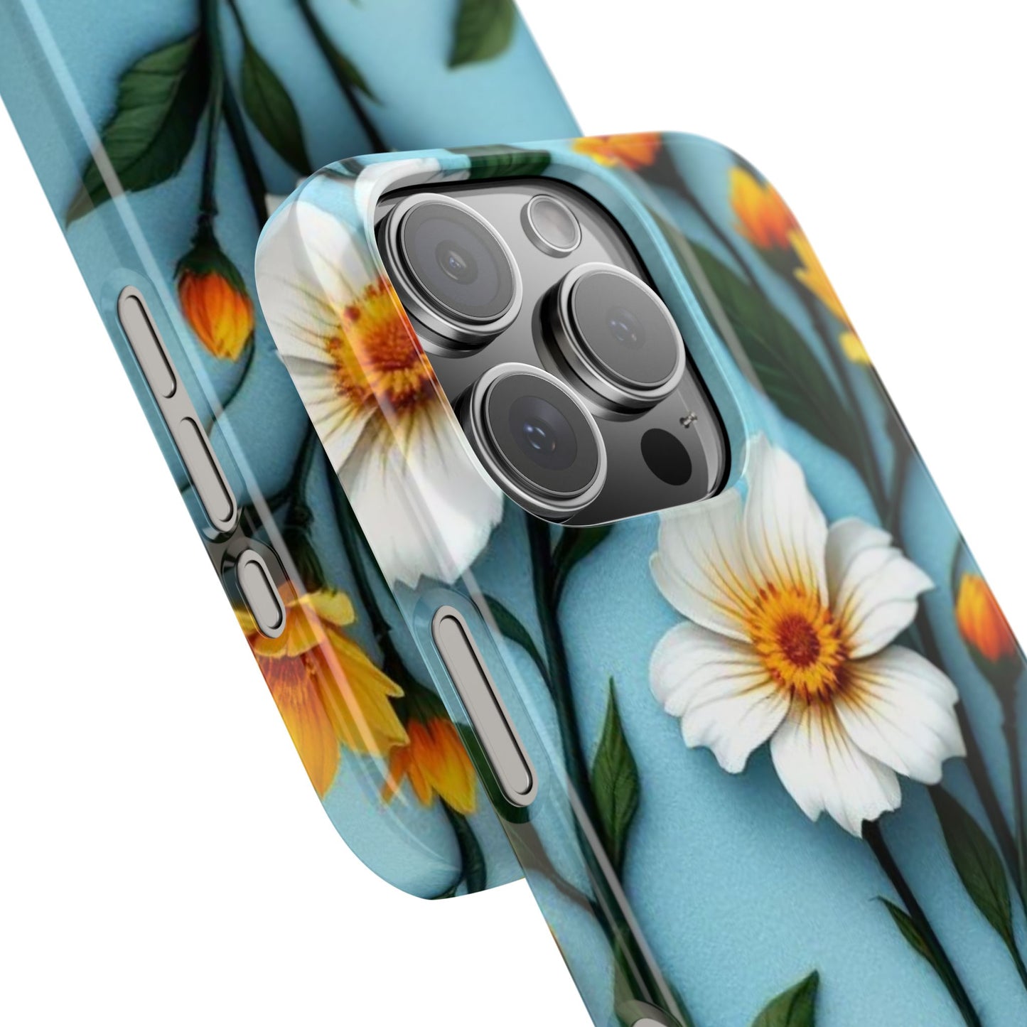 Floral Slim Phone Case, Smartphone Accessories, Gift for Her, Nature Lover Gift, Spring Decor, Cute Phone Cover