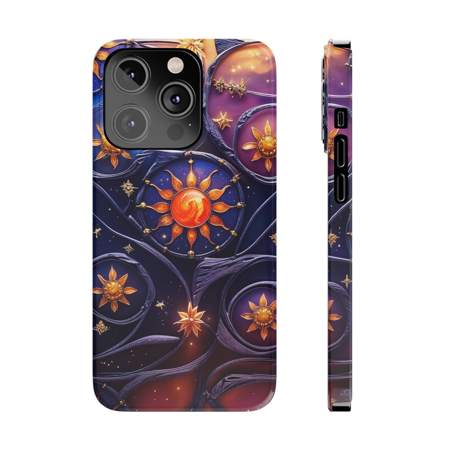 Celestial Slim Phone Cases, Starry Sky Phone Cover, Zodiac Design, Astrology Gift, Cosmic Phone Accessories