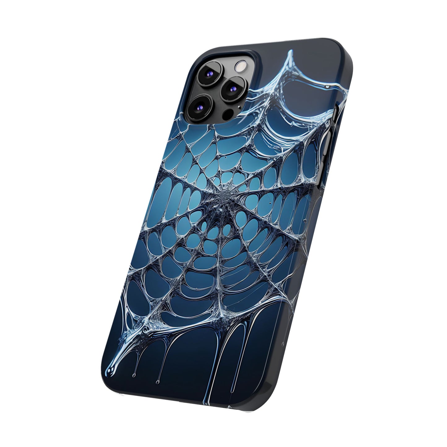 Spider Web Slim Phone Case - Artistic Design for Halloween, Unique Gift, Phone Accessories, Trendy Tech Style, Eco-Friendly Case