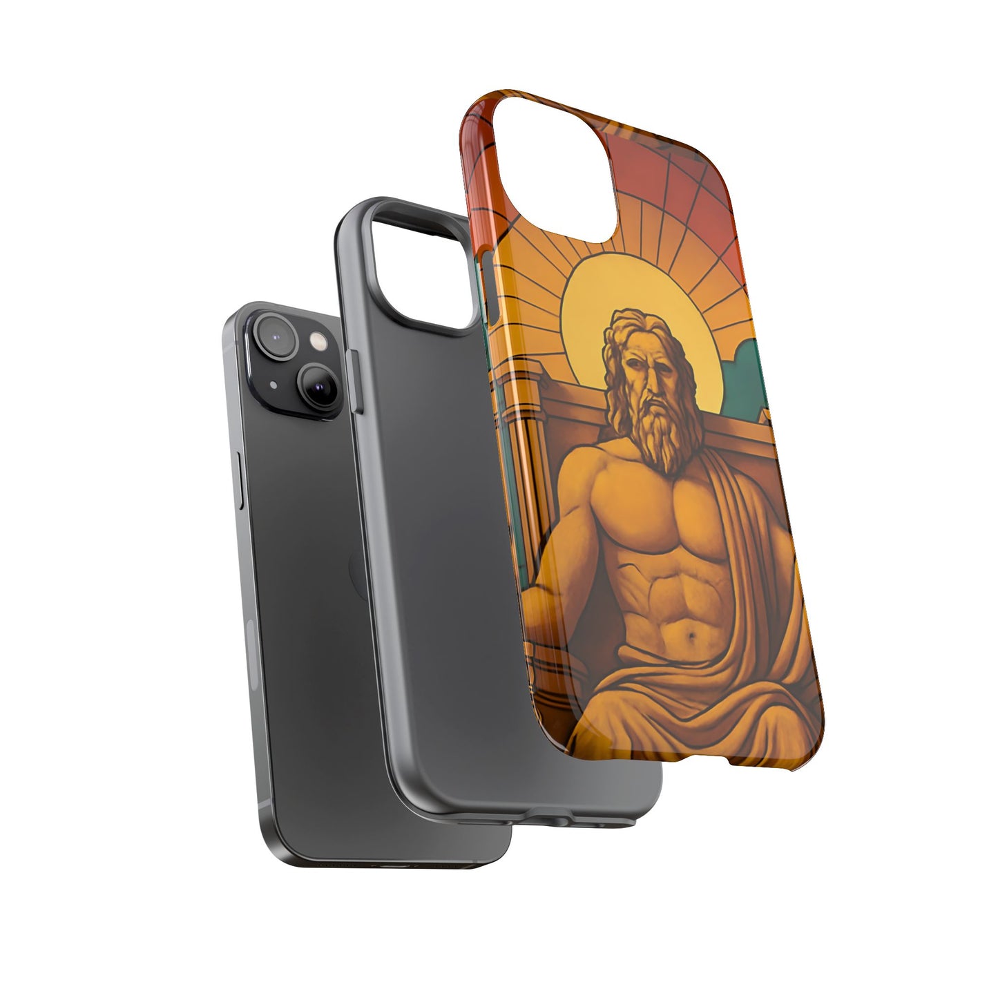 Olympia Zeus Statue Tough Phone Case - Classic Greek Art Design, Historic World Wonder Aesthetic, Compatible with iPhone, Galaxy, and Google