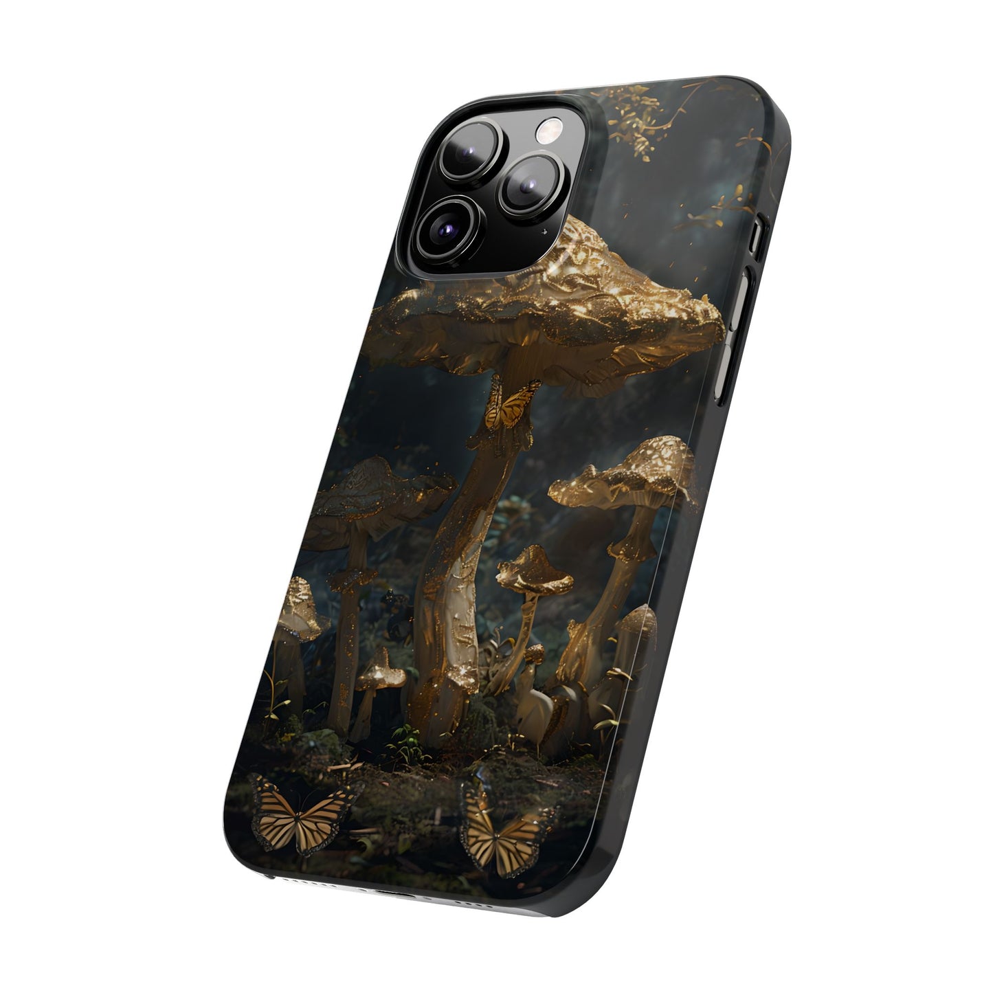 Enchanted Forest Slim Phone Cases, Fantasy Phone Cover, Mushroom Design, Nature Lover Gift, Boho Chic Cell Phone Case