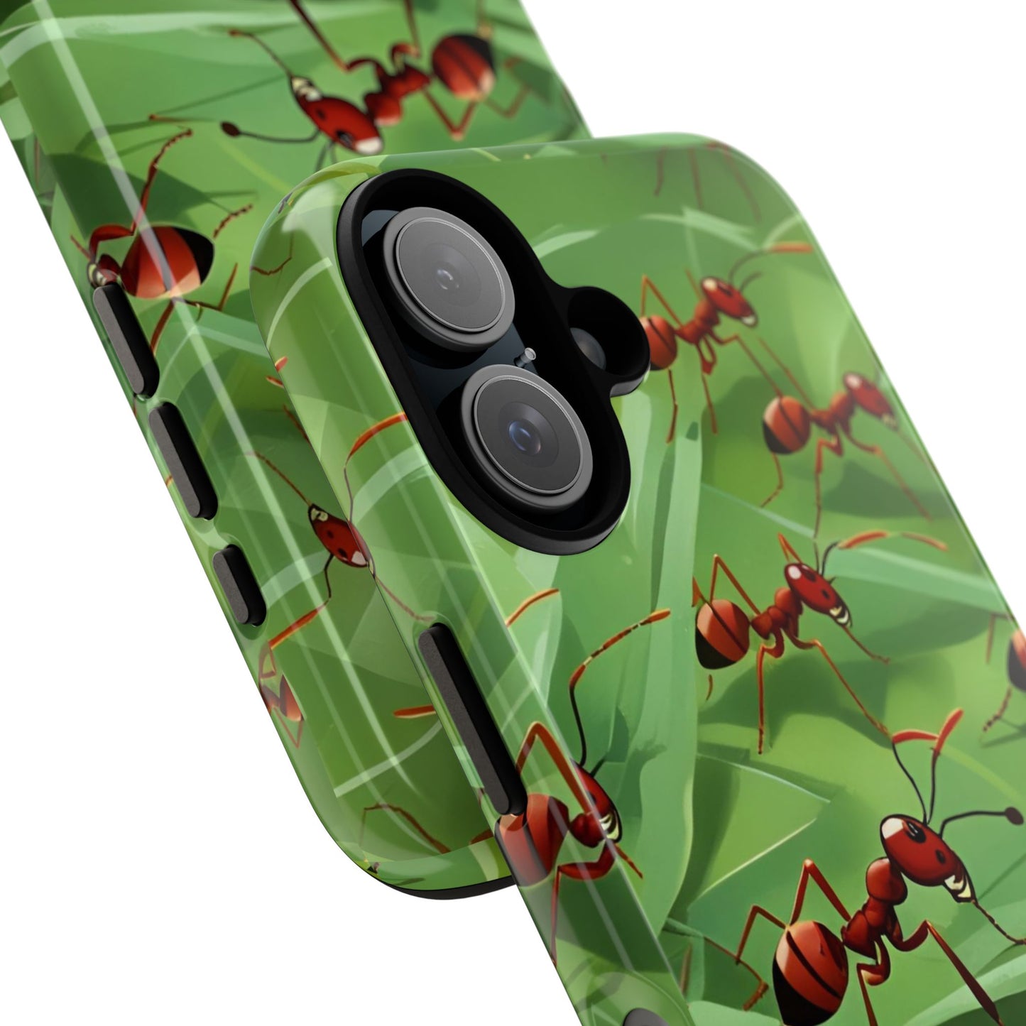 Marching Ant Pattern Tough Phone Case - Realistic Insect Art, Minimalist Nature Aesthetic, Compatible with iPhone, Galaxy, and Google Phones