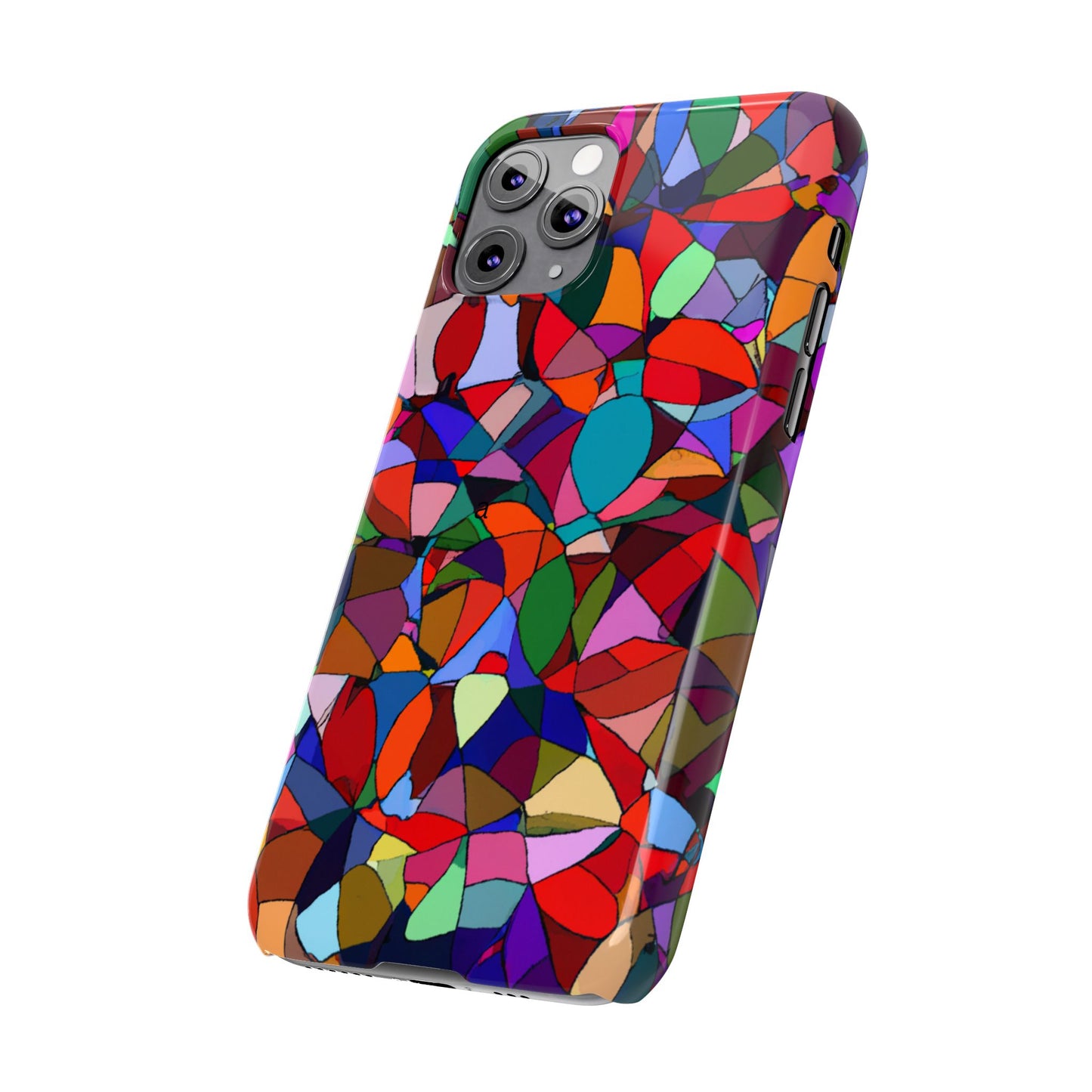 Colorful Stained Glass Modern Abstract- Colorful Art, Stylish Accessory, Fun Gift, Unique Design, Phone Protection