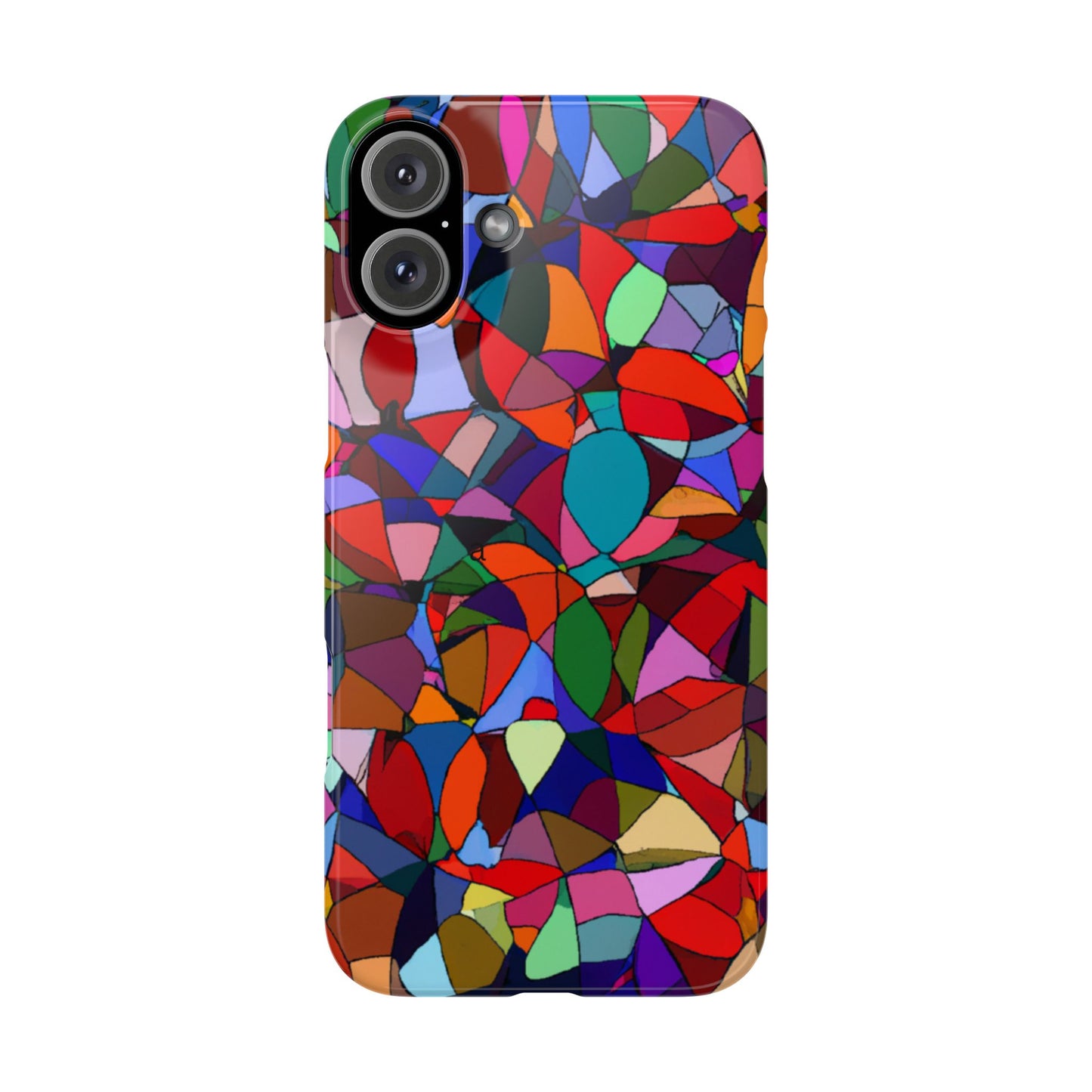 Colorful Stained Glass Modern Abstract- Colorful Art, Stylish Accessory, Fun Gift, Unique Design, Phone Protection