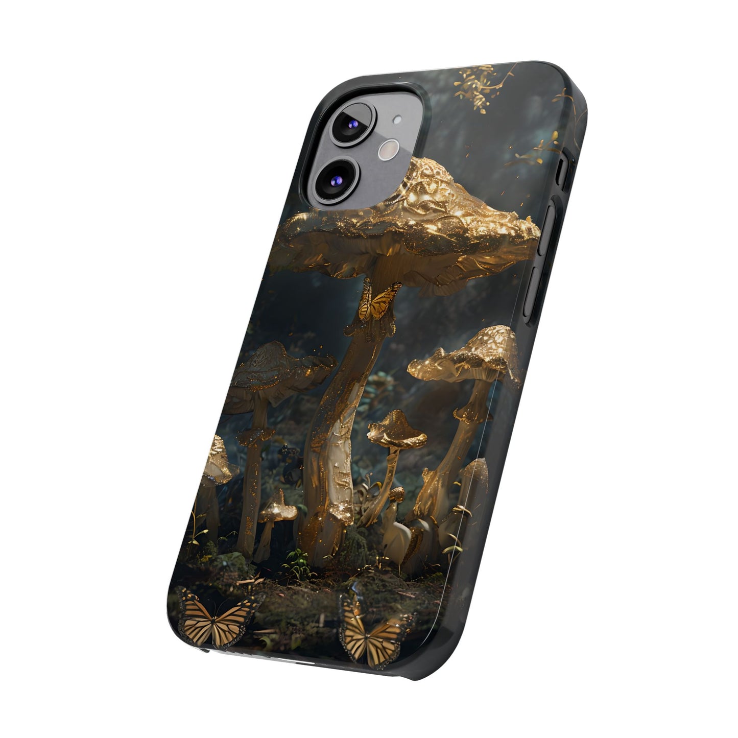 Enchanted Forest Slim Phone Cases, Fantasy Phone Cover, Mushroom Design, Nature Lover Gift, Boho Chic Cell Phone Case