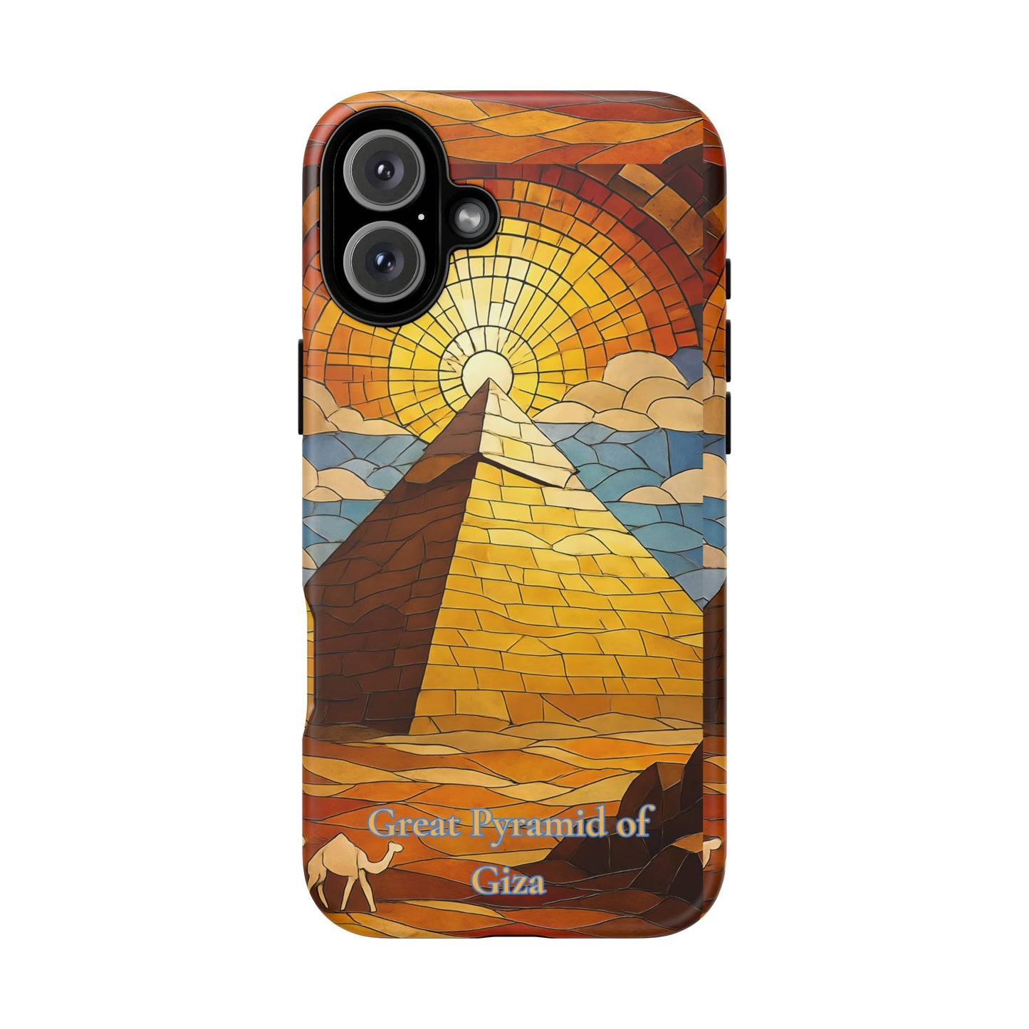 Great Pyramid of Giza Tough Phone Case - Ancient Egypt Aesthetic, World Wonder Art Design, Compatible with iPhone, Galaxy, and Google Phones