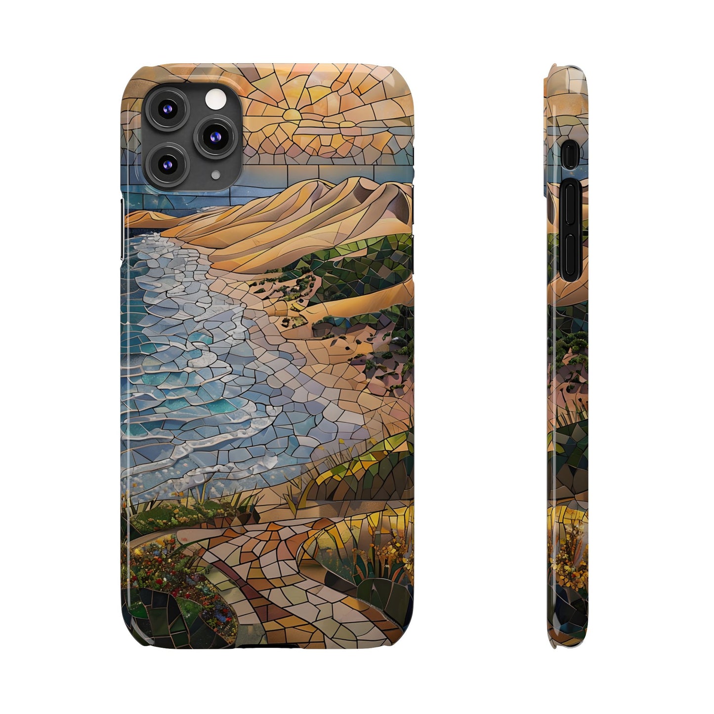 Indiana Dunes National Park Michigan Slim Phone Case, Mosaic Phone Case, East U.S. Nature Art, Coastal Chic, Ocean Lovers, Nature Inspired