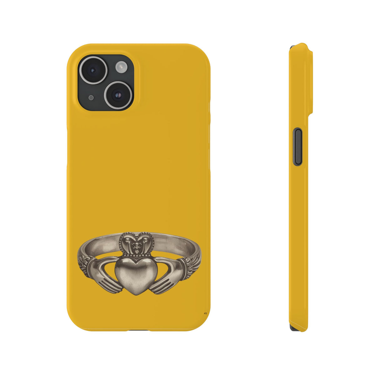 Claddagh Slim Phone Case Irish Symbol Ring Love Loyalty Friendship Vintage Gold Compatible with iPhone 17 16 15 14 13 12 11