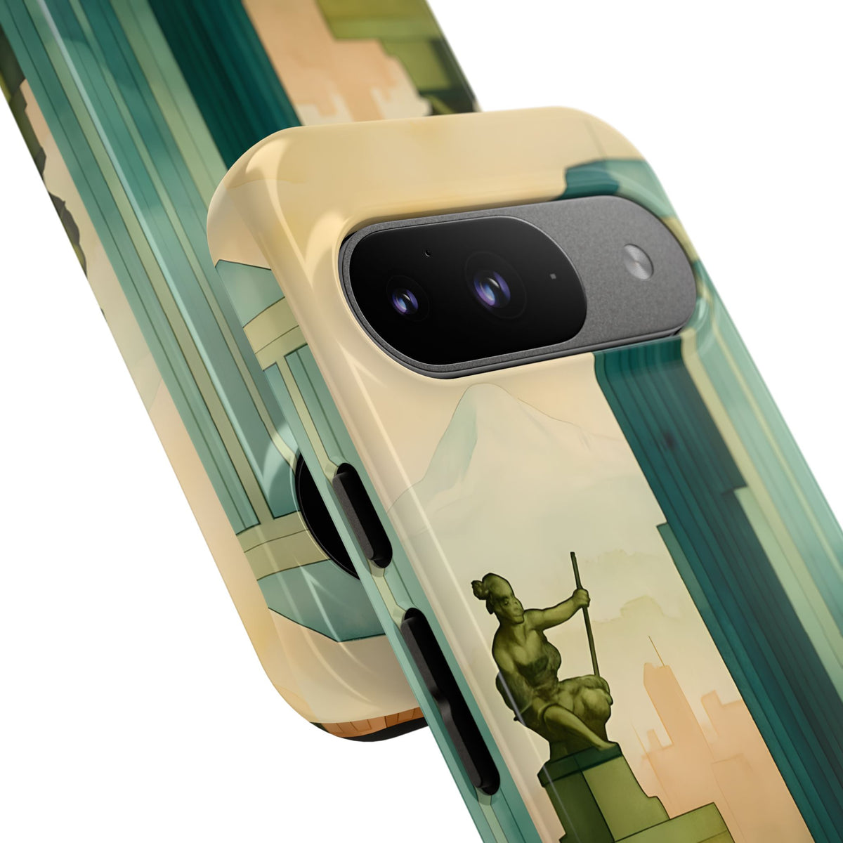 Portland Cityscape Phone Case • Urban Skyline Art Tough Case • Watercolor City Aesthetic • Gift for Travelers • Compatible with iPhone, Galaxy, Google