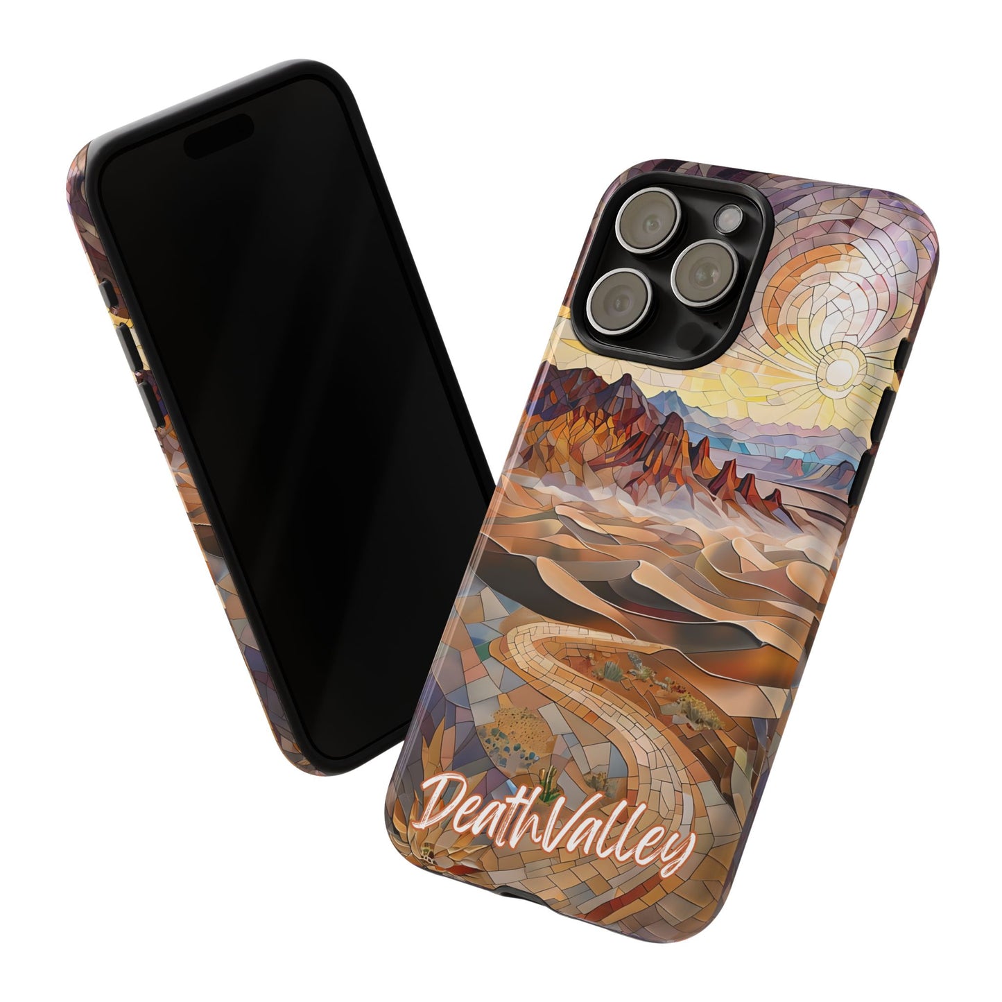 Death Valley National Park California Phone Case, Mosaic Phone Case, Mountain Nature Art, National Park Gift, Scenic Forest Phone Cover
