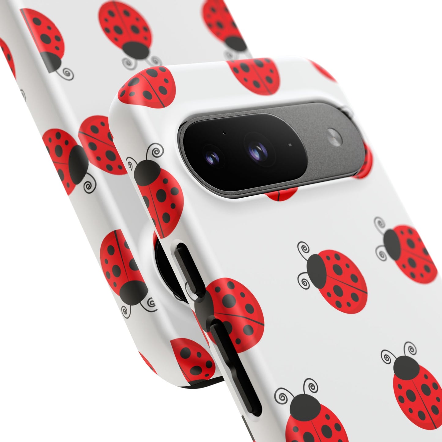 Ladybug Tough Phone Case - Cute Insect Aesthetic, Nature-Inspired Pattern Art, Compatible with iPhone, Galaxy, and Google Phones