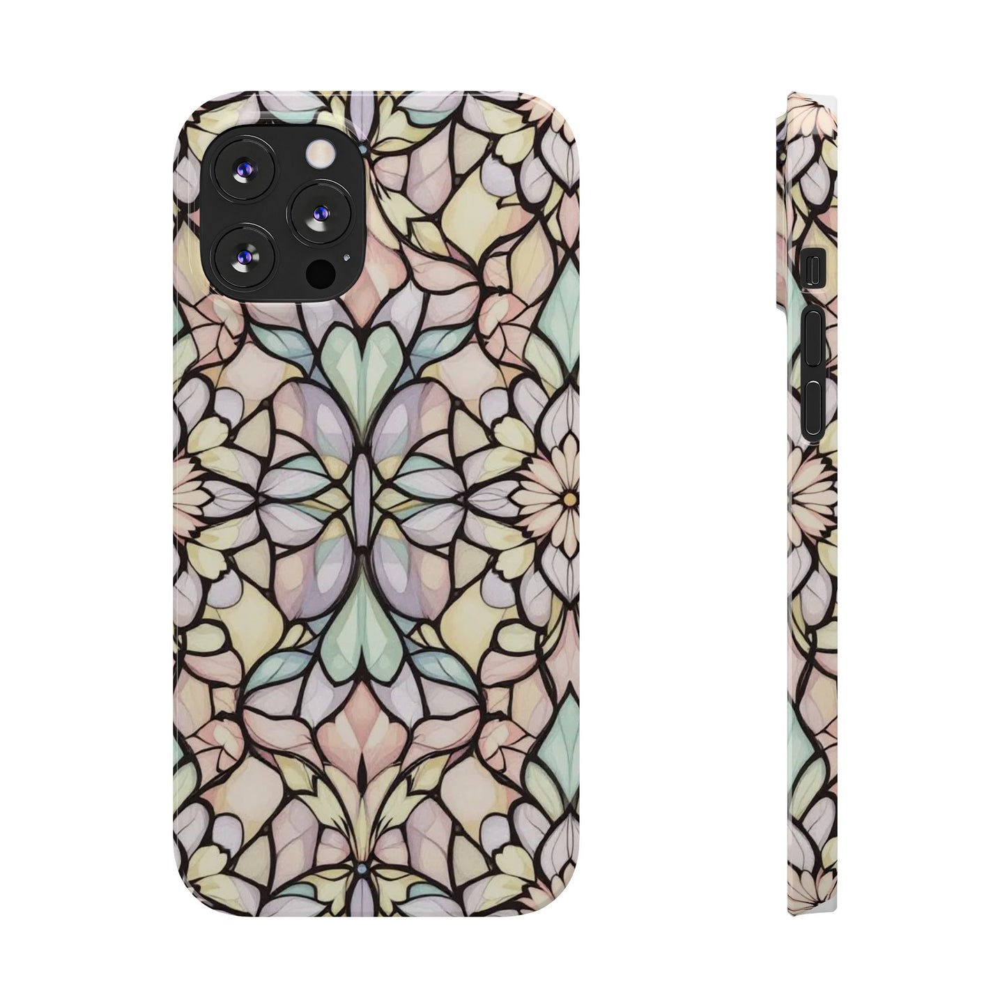 Floral Pattern Slim Phone Case - Perfect Gift for Nature Lovers, Stylish Accessory, Mobile Protection, Unique Design, Spring Vibes