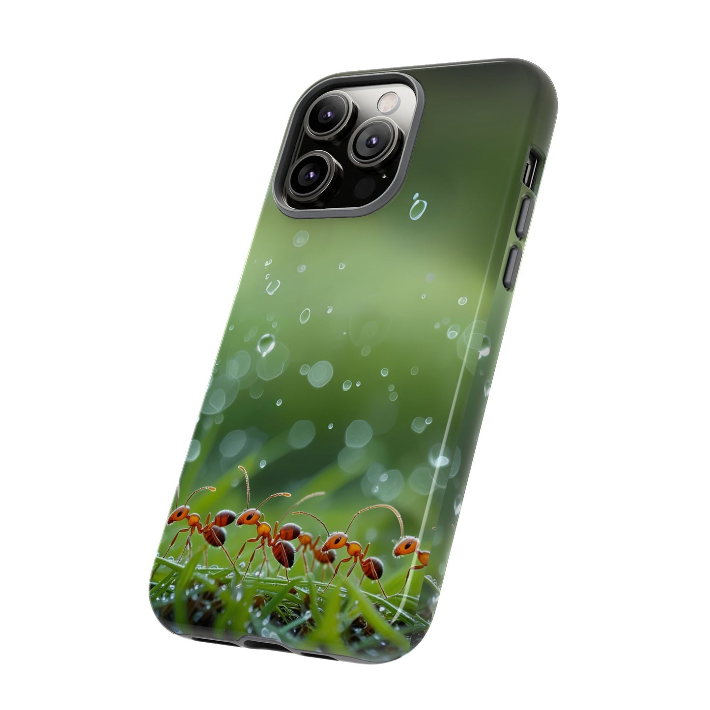 Marching Ant Pattern Tough Phone Case - Realistic Insect Art, Minimalist Nature Aesthetic, Compatible with iPhone, Galaxy, and Google Phones