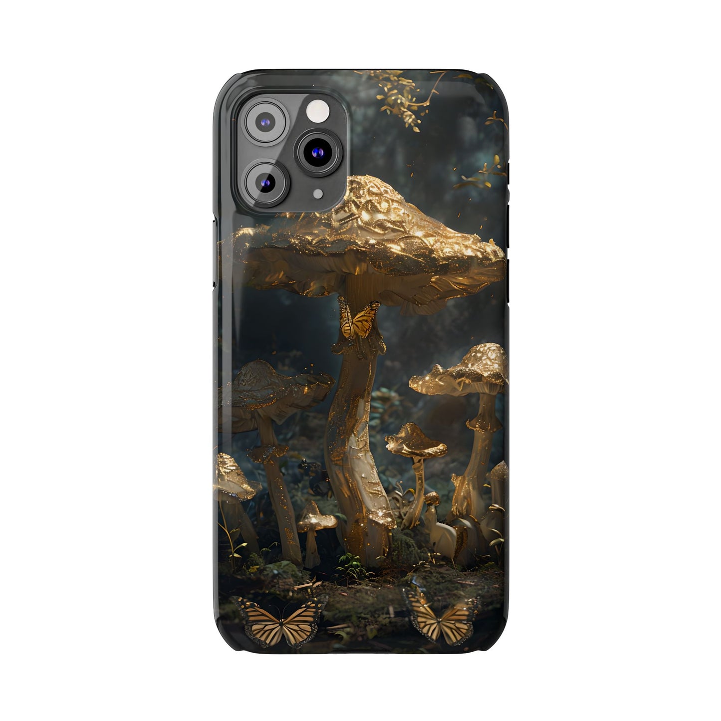Enchanted Forest Slim Phone Cases, Fantasy Phone Cover, Mushroom Design, Nature Lover Gift, Boho Chic Cell Phone Case