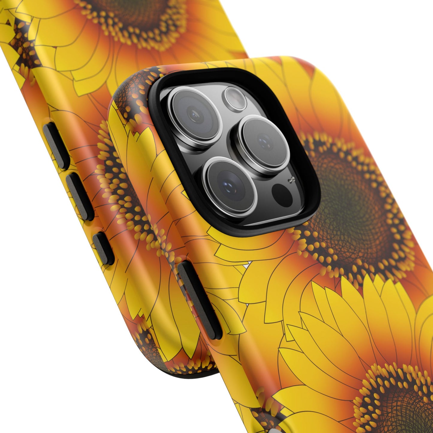 Sunflower Aesthetic Tough Phone Case - Bright Floral Art, Bold Yellow Sunflower Design, Compatible with iPhone, Galaxy, and Google Phones