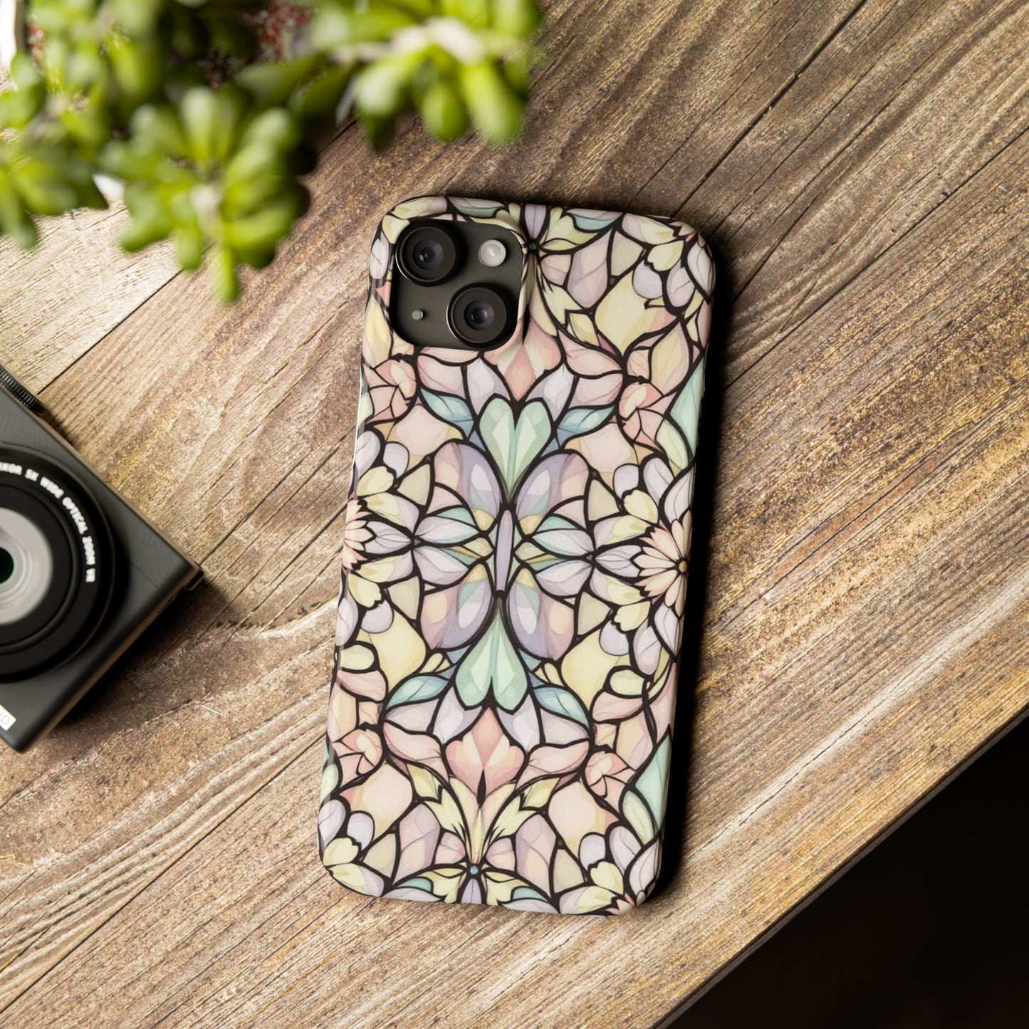 Floral Pattern Slim Phone Case - Perfect Gift for Nature Lovers, Stylish Accessory, Mobile Protection, Unique Design, Spring Vibes