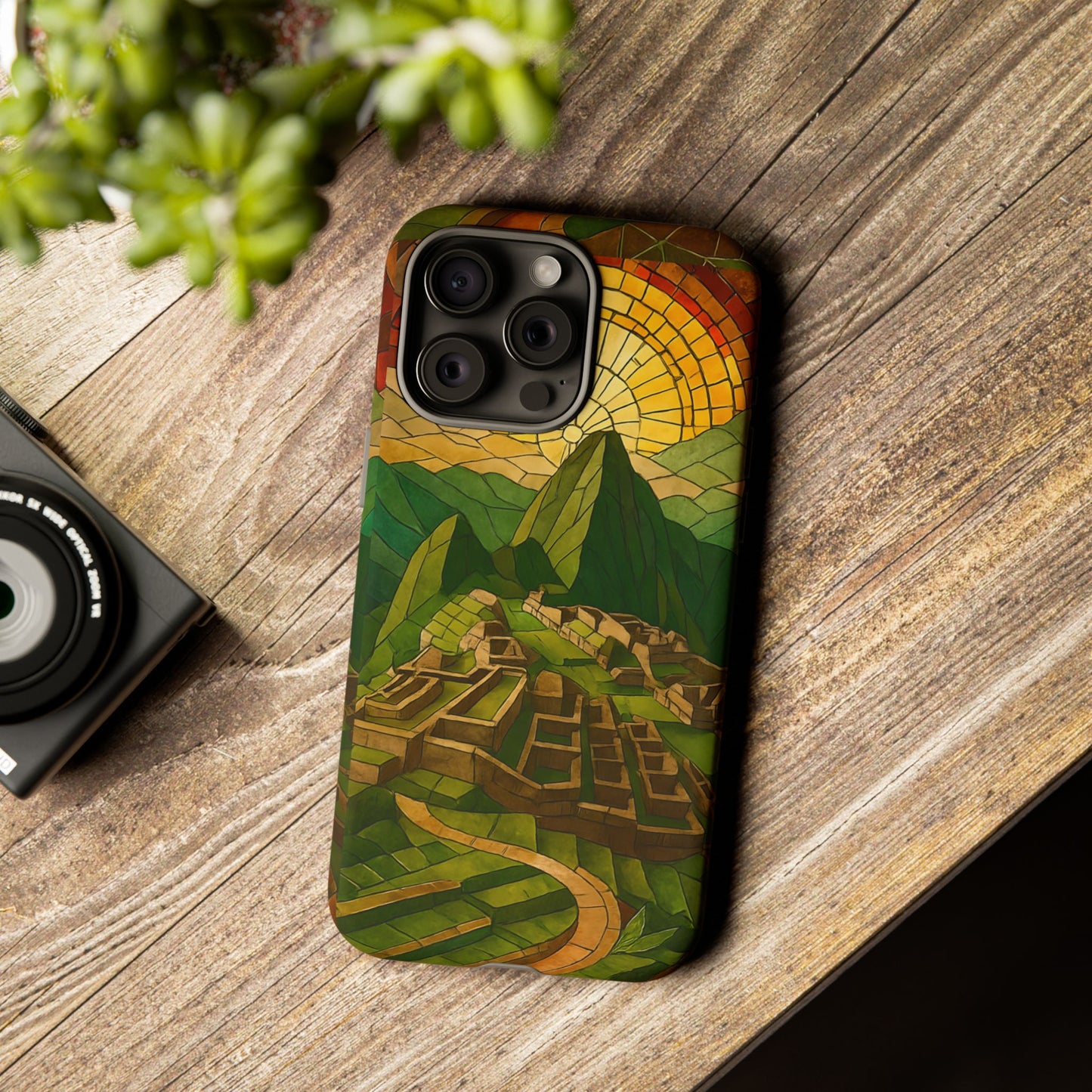 Inca Ruins Tough Phone Case - Machu Picchu Landmark Design, Historic Peru Travel Aesthetic Compatible with iPhone, Galaxy, and Google Phones
