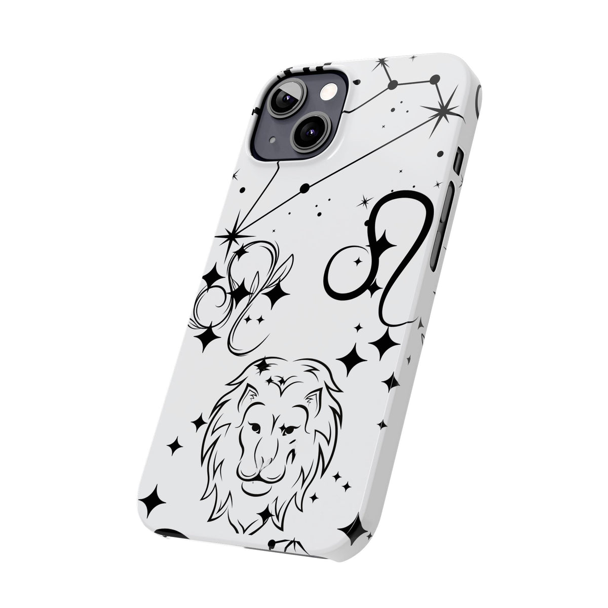 Leo Zodiac Slim Phone Case, Astrology Gift for Her, Celestial Star Sign Cover, Compatible with iPhone 17, 16, 15, 14, 13, 12, 11