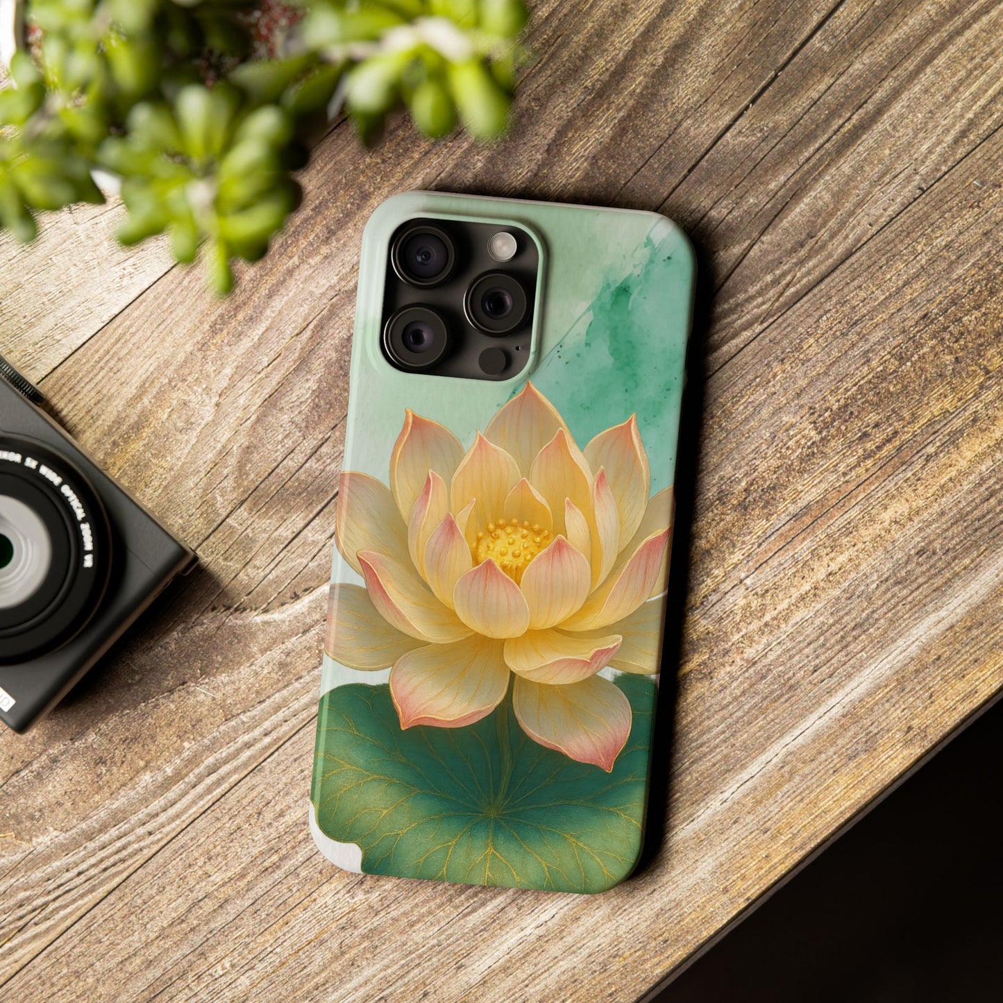 Lotus Blossom Slim Phone Cases, Floral Phone Covers, Nature-Inspired Accessories, Perfect Gift for Garden Lovers, Birthday Present