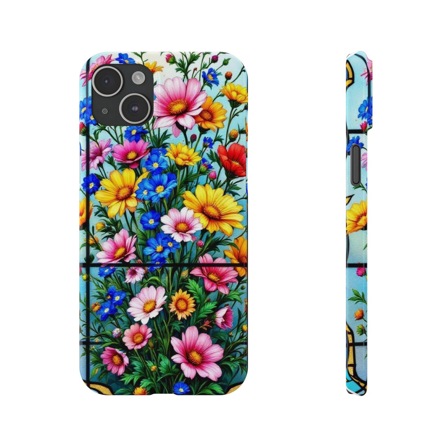 Vibrant Floral Slim Phone Cases | Cute Phone Cover Gifts for Nature Lovers, Spring Decor, Birthday or Holiday Gifts, Flower Design