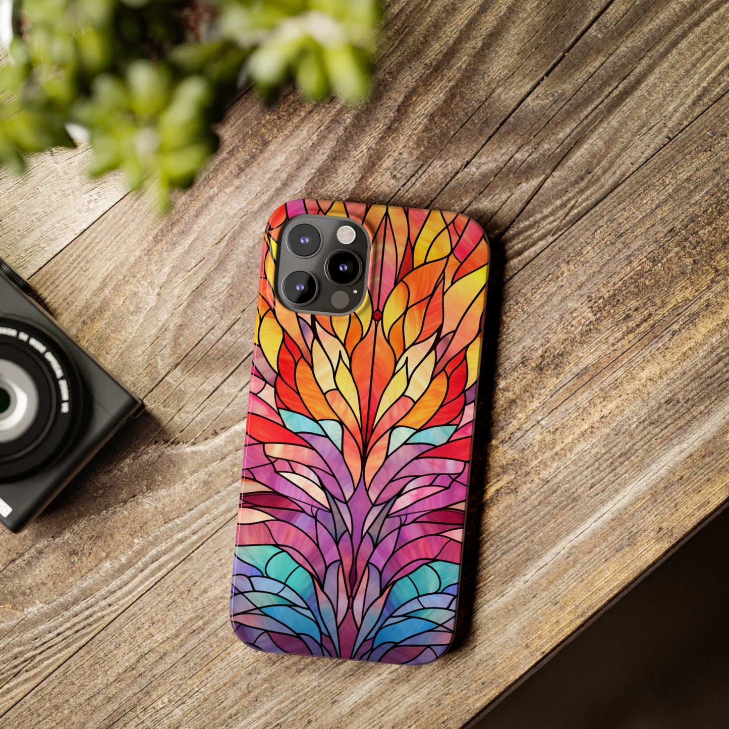 Vibrant Floral Slim Phone Cases, Colorful Smartphone Cover, Artistic Phone Skin, Unique Gift for Her, Nature-Inspired Accessory