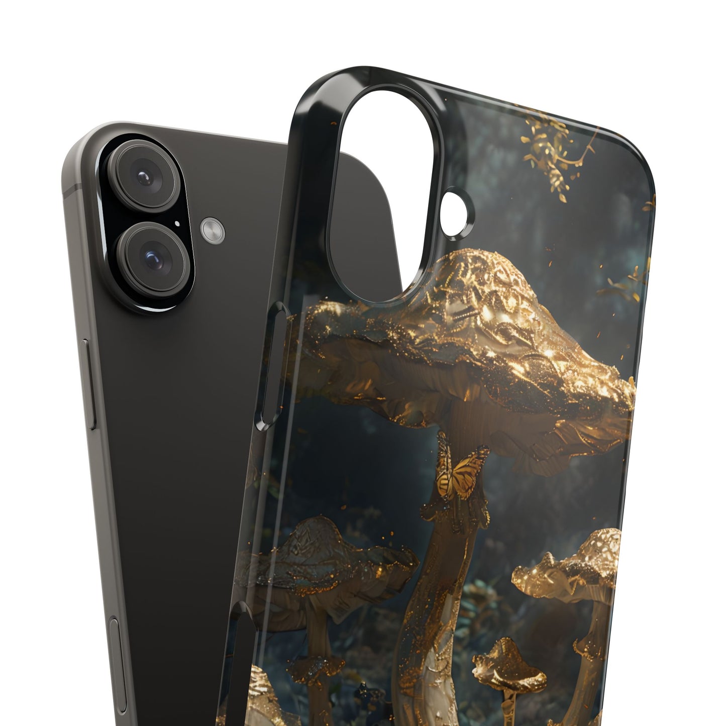 Enchanted Forest Slim Phone Cases, Fantasy Phone Cover, Mushroom Design, Nature Lover Gift, Boho Chic Cell Phone Case