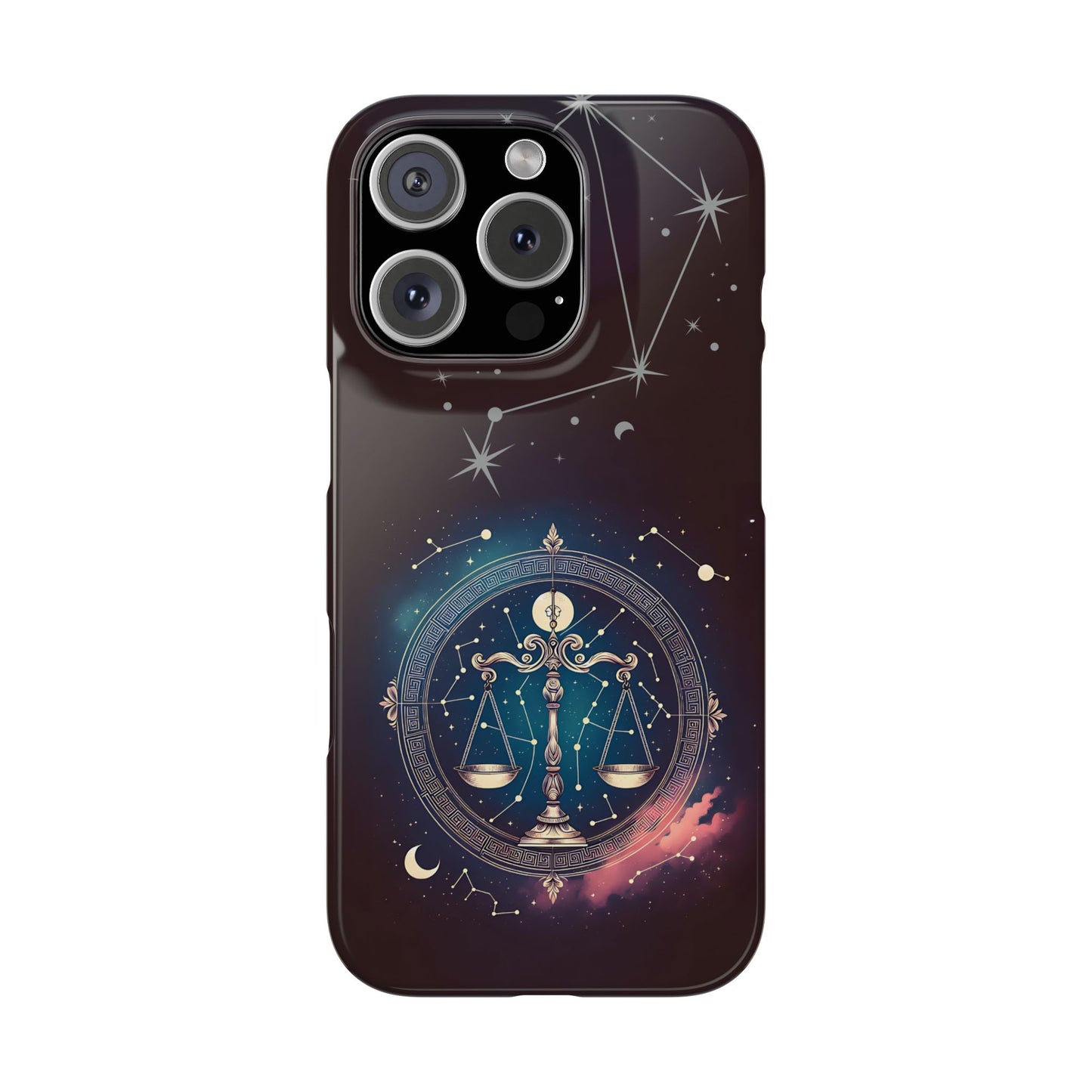 Libra Zodiac Slim Phone Case Astrology Gift for Her, Celestial Star Sign Cover, Birthday Gift, Compatible with iPhone 17, 16, 15, 14, 13, 12, 11