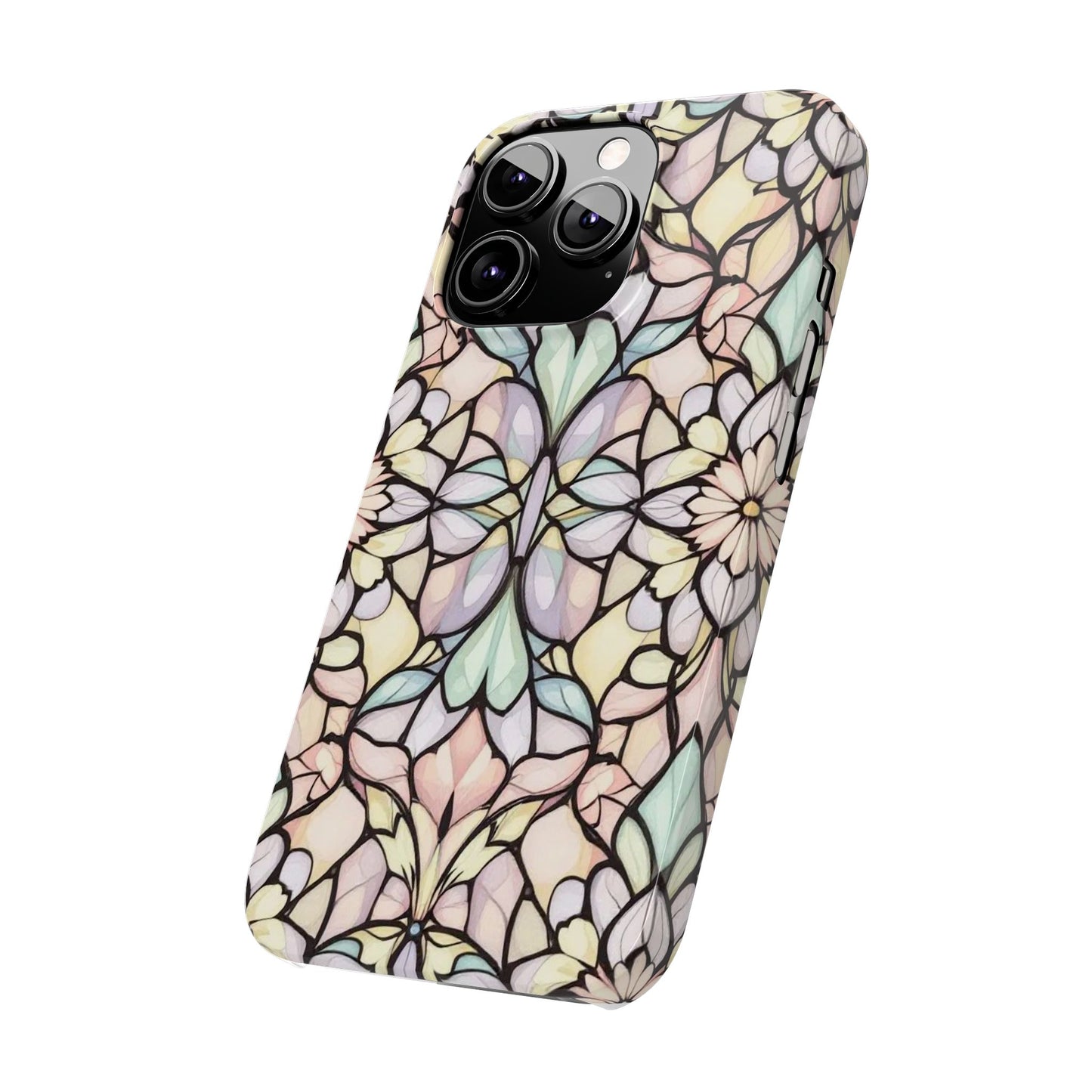 Floral Pattern Slim Phone Case - Perfect Gift for Nature Lovers, Stylish Accessory, Mobile Protection, Unique Design, Spring Vibes