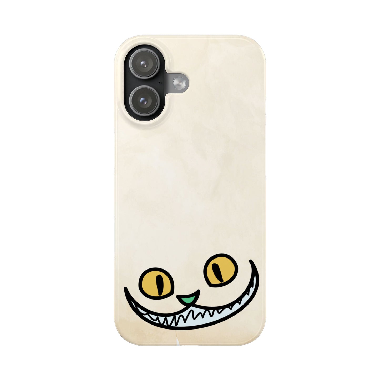 Alice in Wonderland Slim Phone Case, Cheshire Cat Phone Cover Compatible with iPhone 17, 16, 15, 14, 13