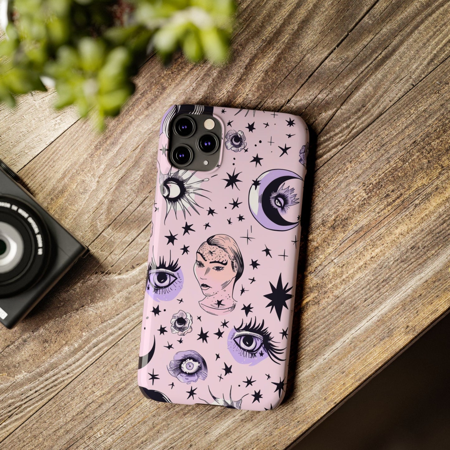 Celestial Slim Phone Cases - Stylish Cosmic Design, Personalized Phone Protectors, Astrology Gifts, Unique Phone Accessories, Moon & Stars